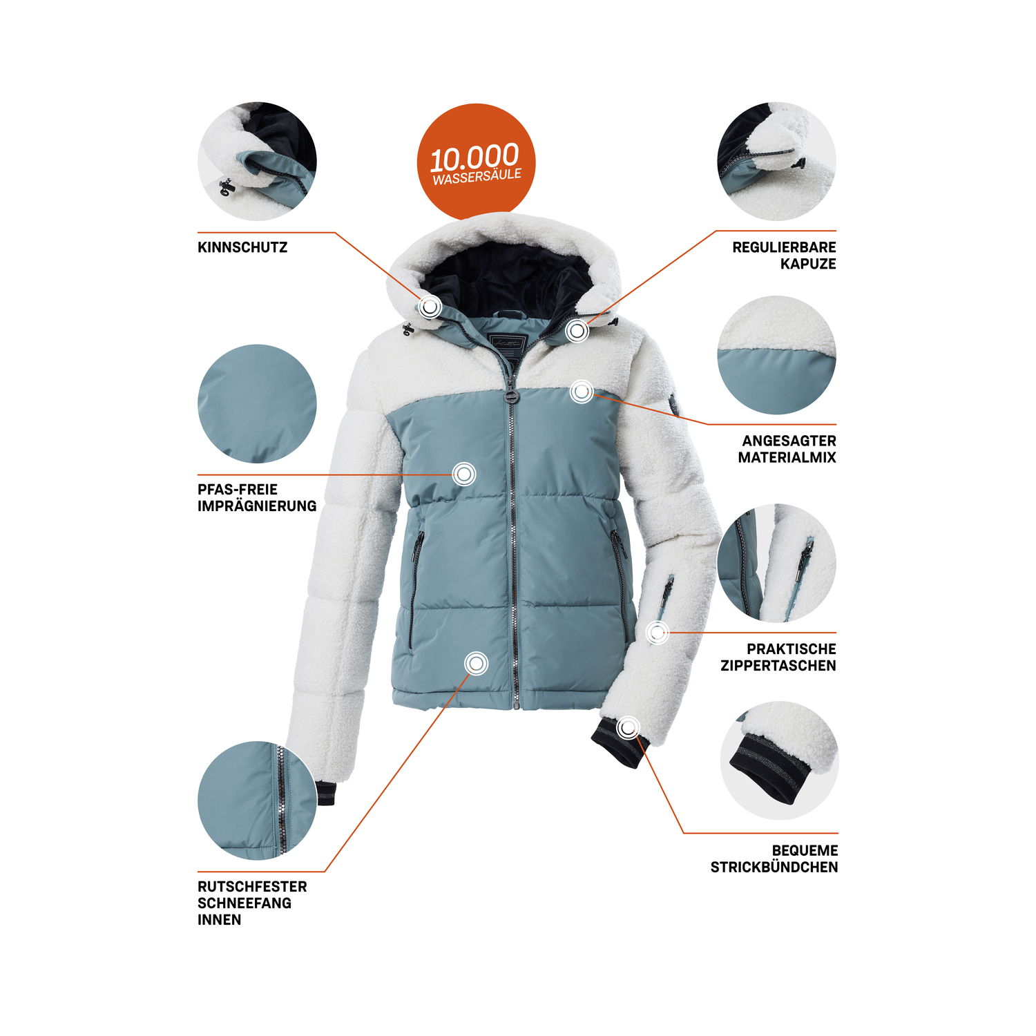 Damen killtec Grau KSW 111 WMN SKI QLTD JCKT 00224 46 Funktionsjacke