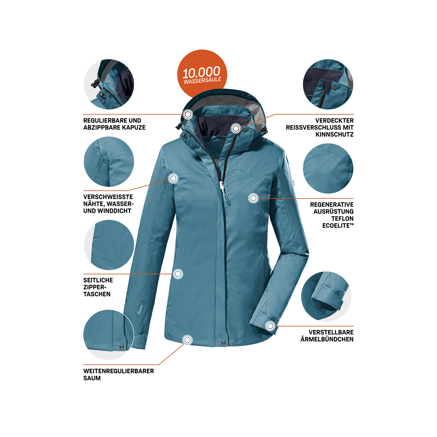 Damen killtec Blau KOS 133 WMN JCKT Funktionsjacke