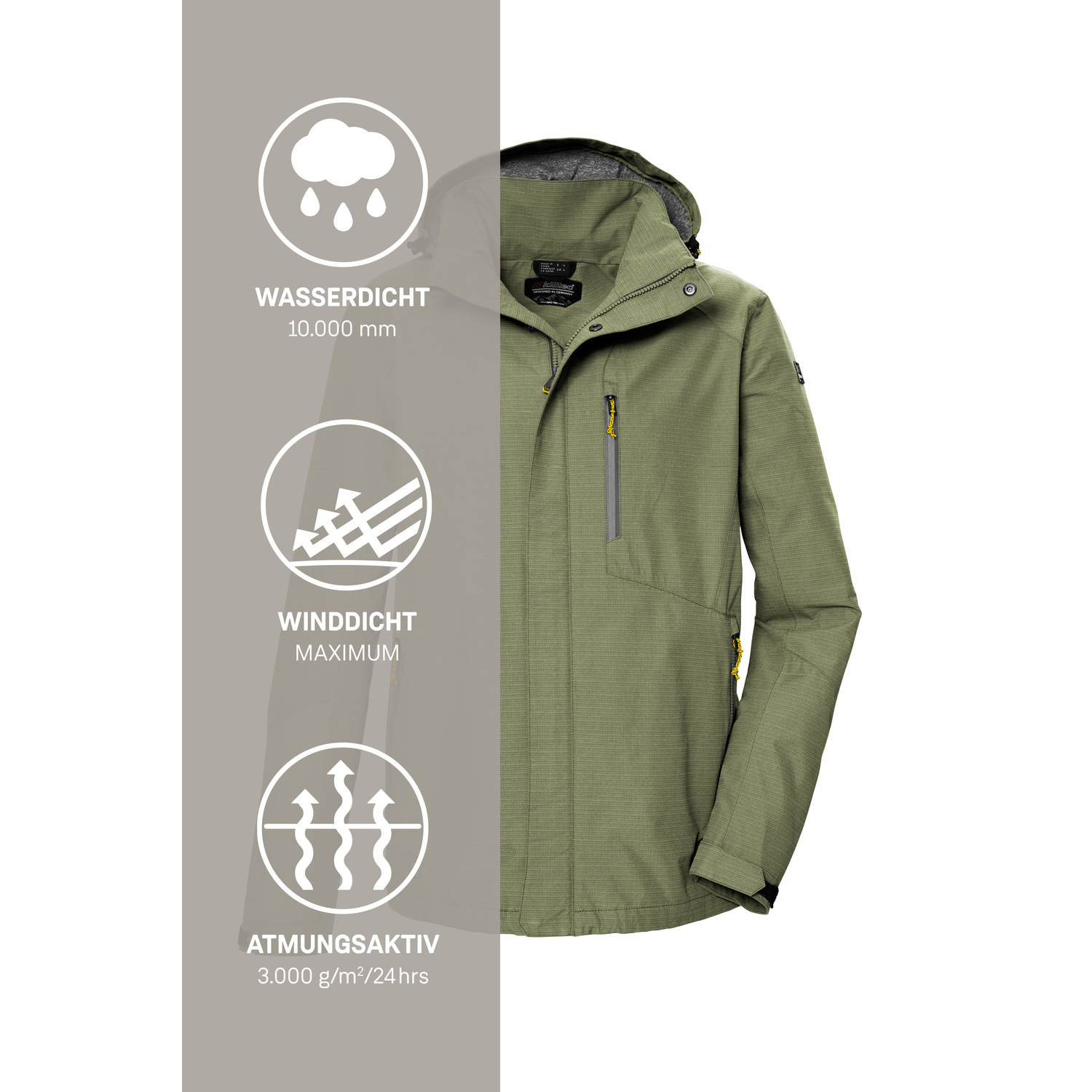 Herren killtec Grün KOS 256 MN JCKT_CARLEB 00777 4XL Funktionsjacke