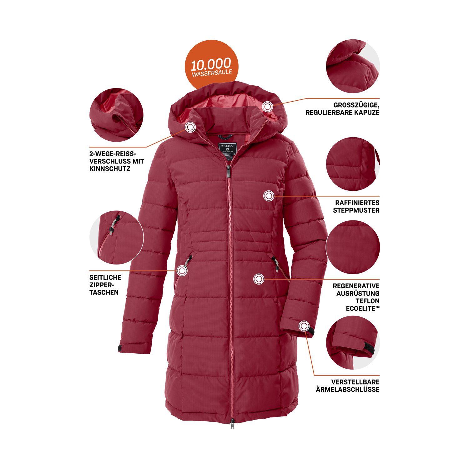 Damen killtec Bordeaux