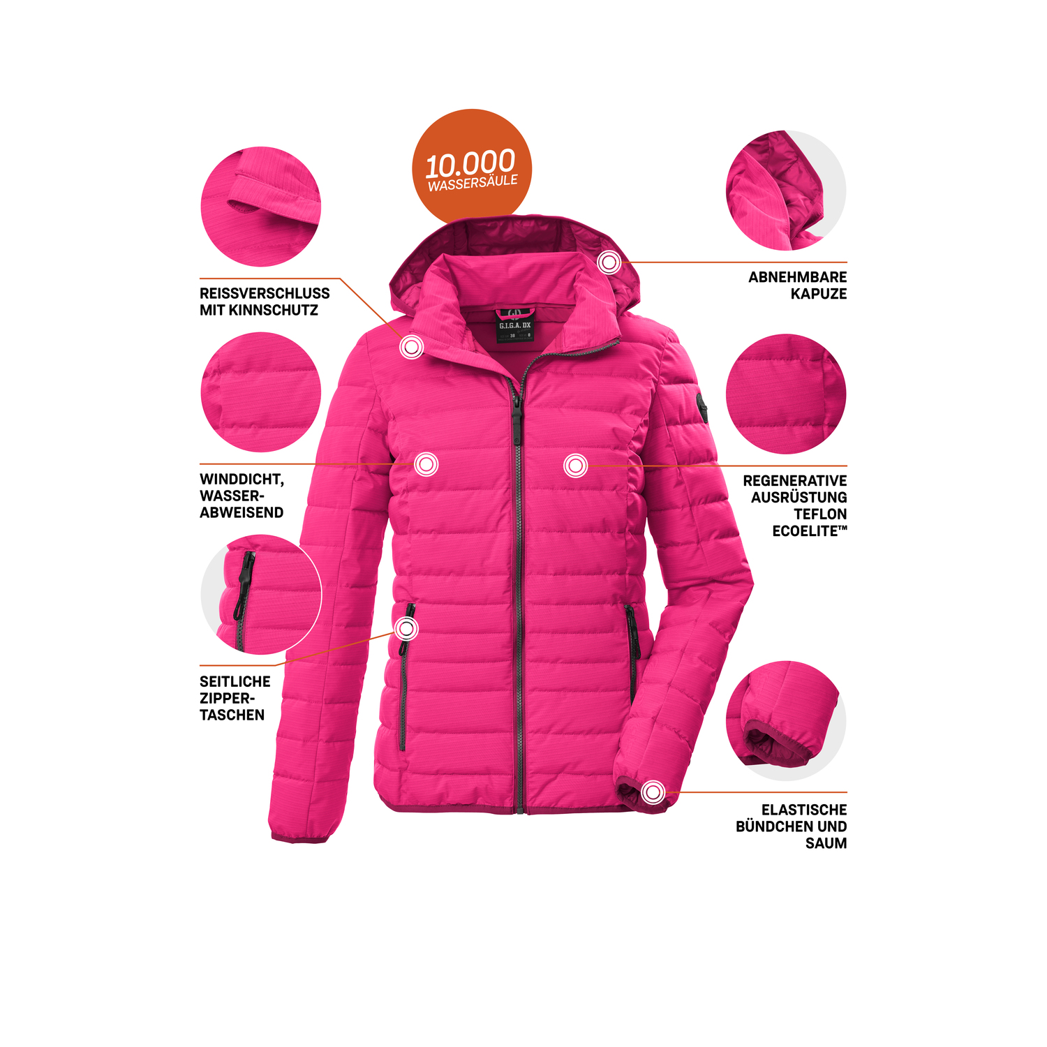 Damen G.I.G.A. DX by killtec Pink GS 110 WMN QLTD JCKT_Uyaka 00442 50 Funktionsjacke