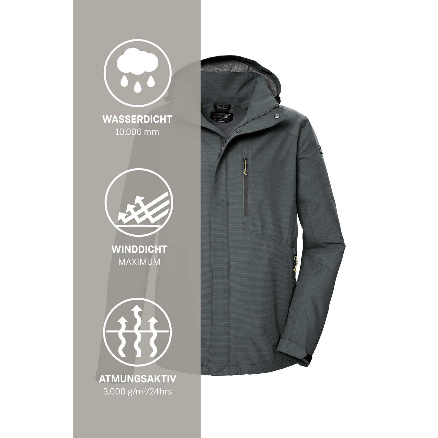 Herren killtec Grün KOS 256 MN JCKT_CARLEB 00970 4XL Funktionsjacke