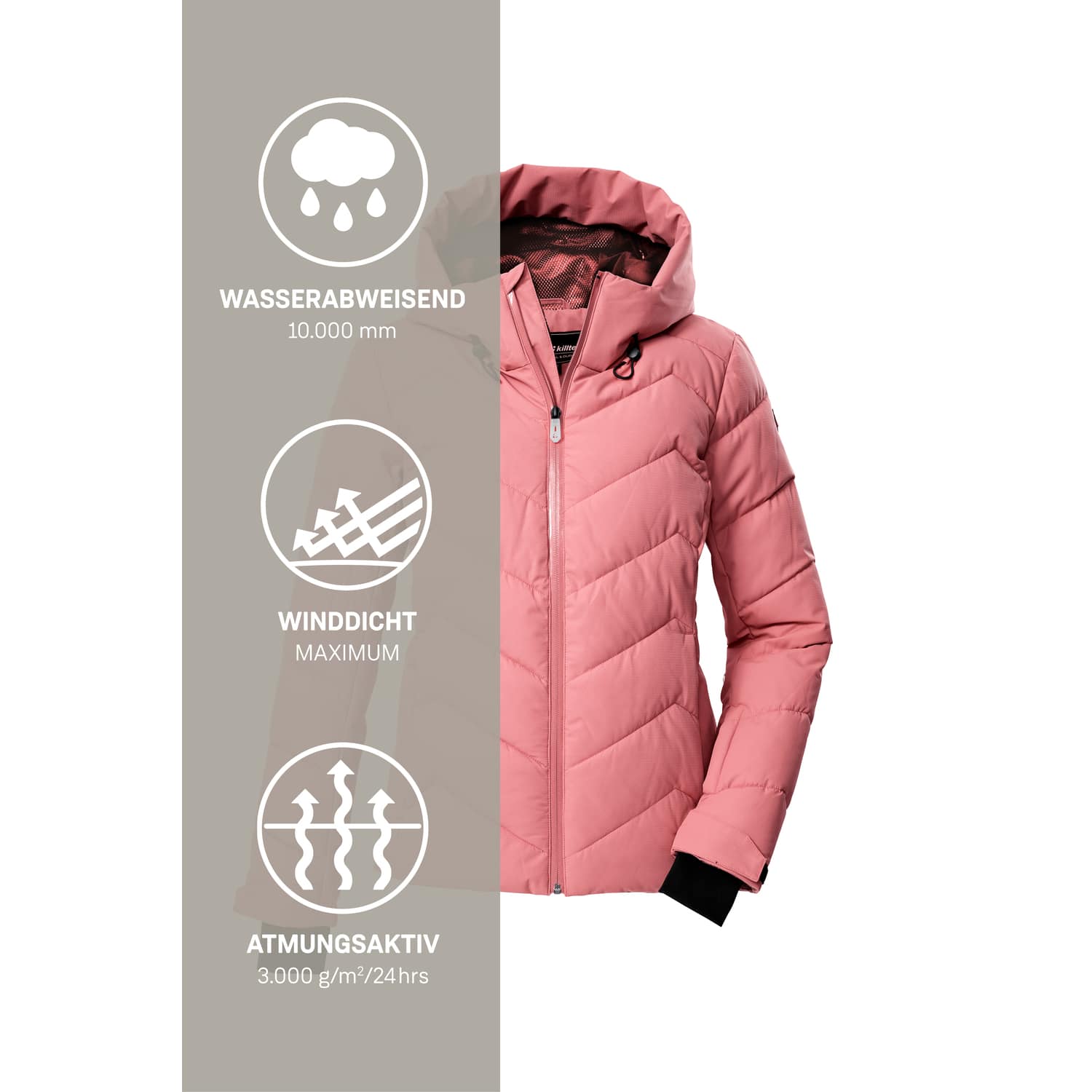 Damen killtec Pink KSW 31 WMN SKI QLTD JCKT 00444 50 Funktionsjacke