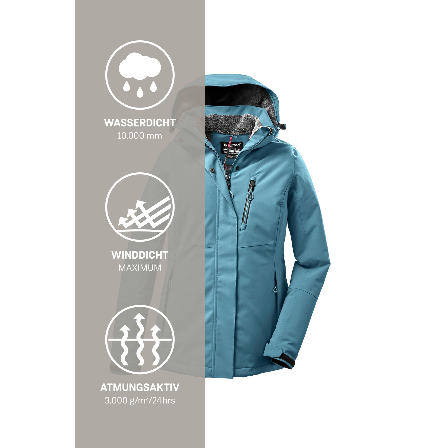 Damen killtec Rauchblau KOW 140 WMN JCKT 00841 52 Funktionsjacke