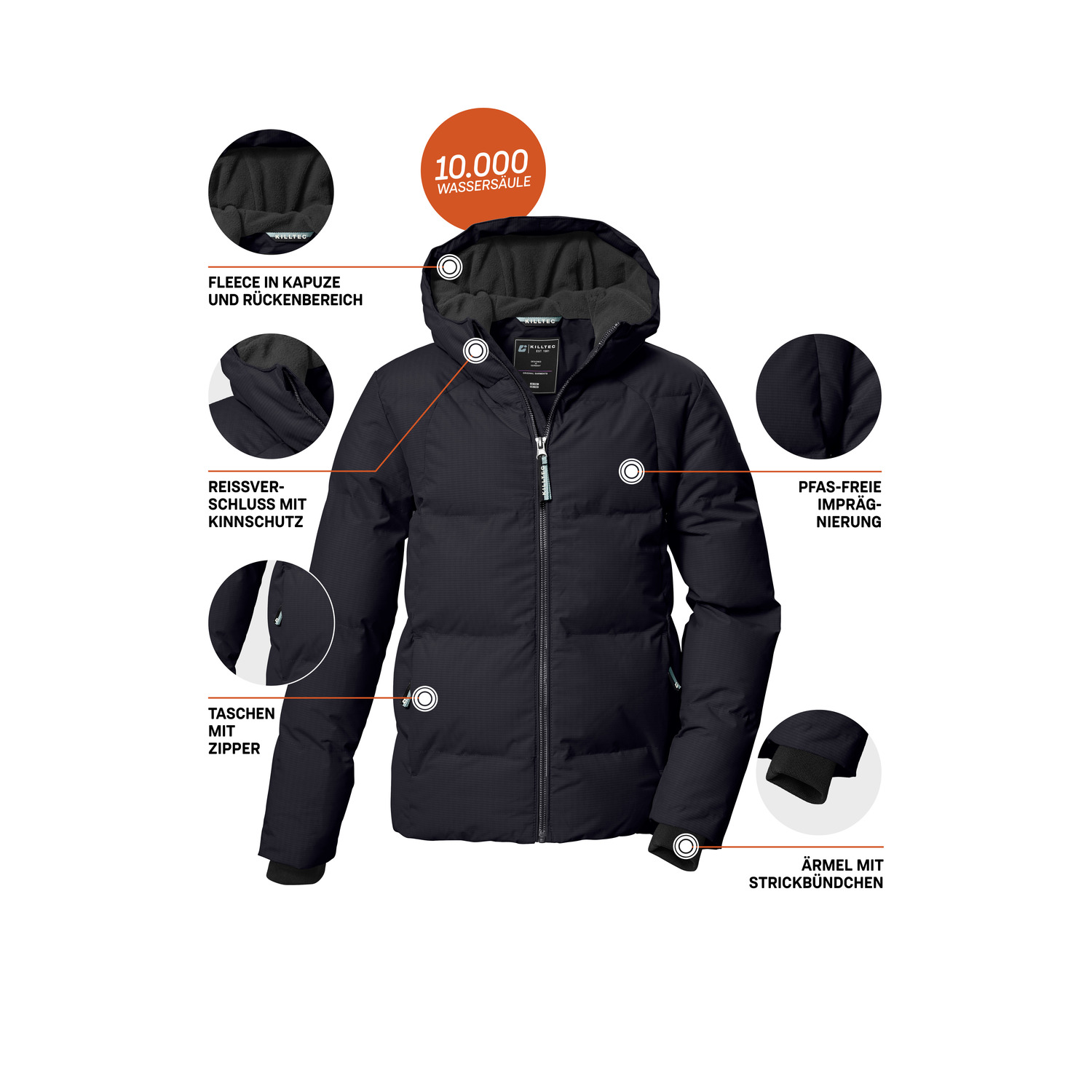 Kinder Mädchen killtec Schwarz KOW 357 GRLS QLTD JCKT 00269 176 Funktionsjacke