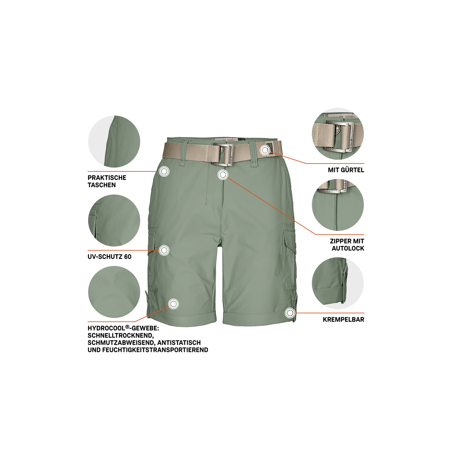 Damen G.I.G.A. DX by killtec Grün GS 6 WMN SHRTS 00728 46 Short