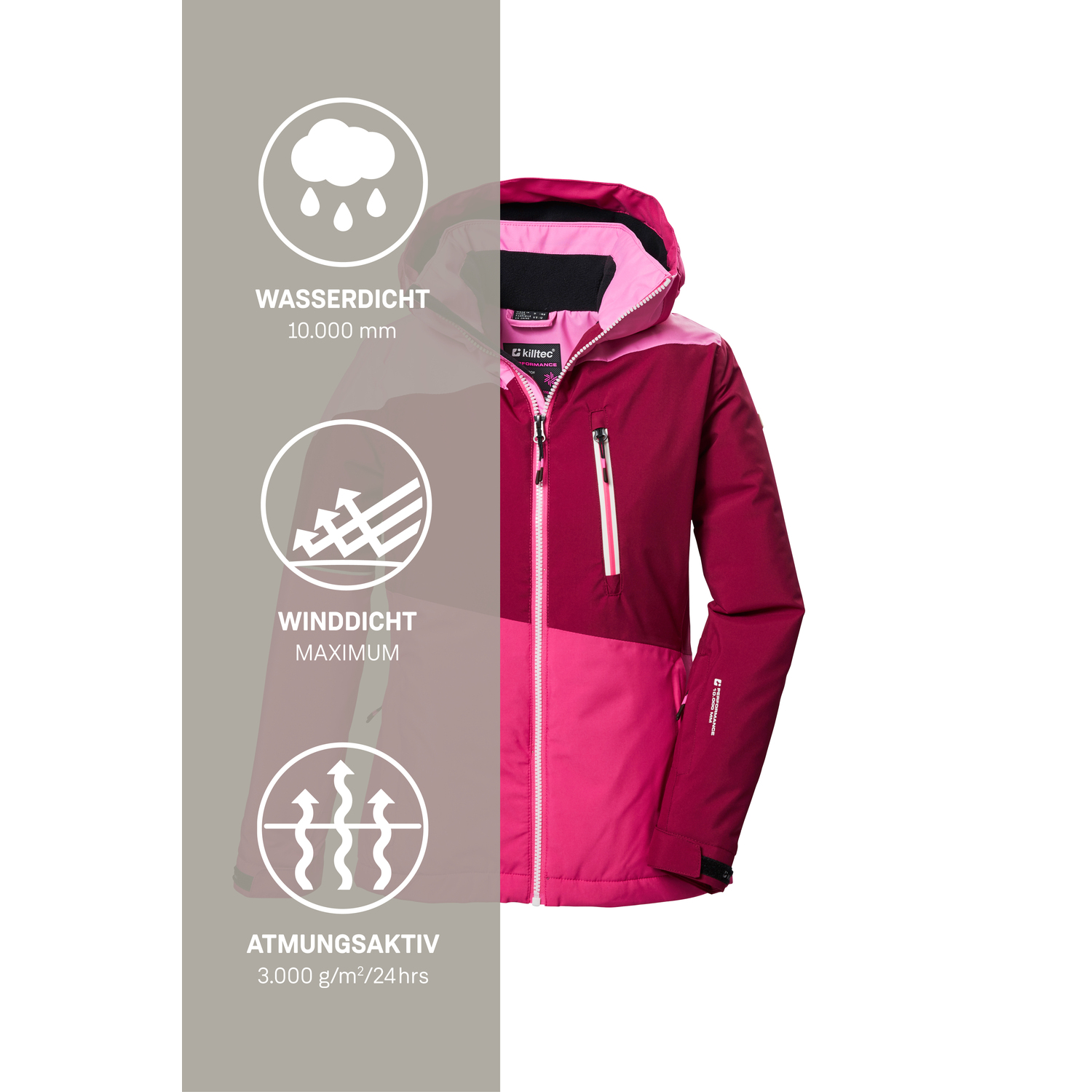 Kinder killtec Rose KSW 331 GRLS SKI JCKT 00498 176 Funktionsjacke