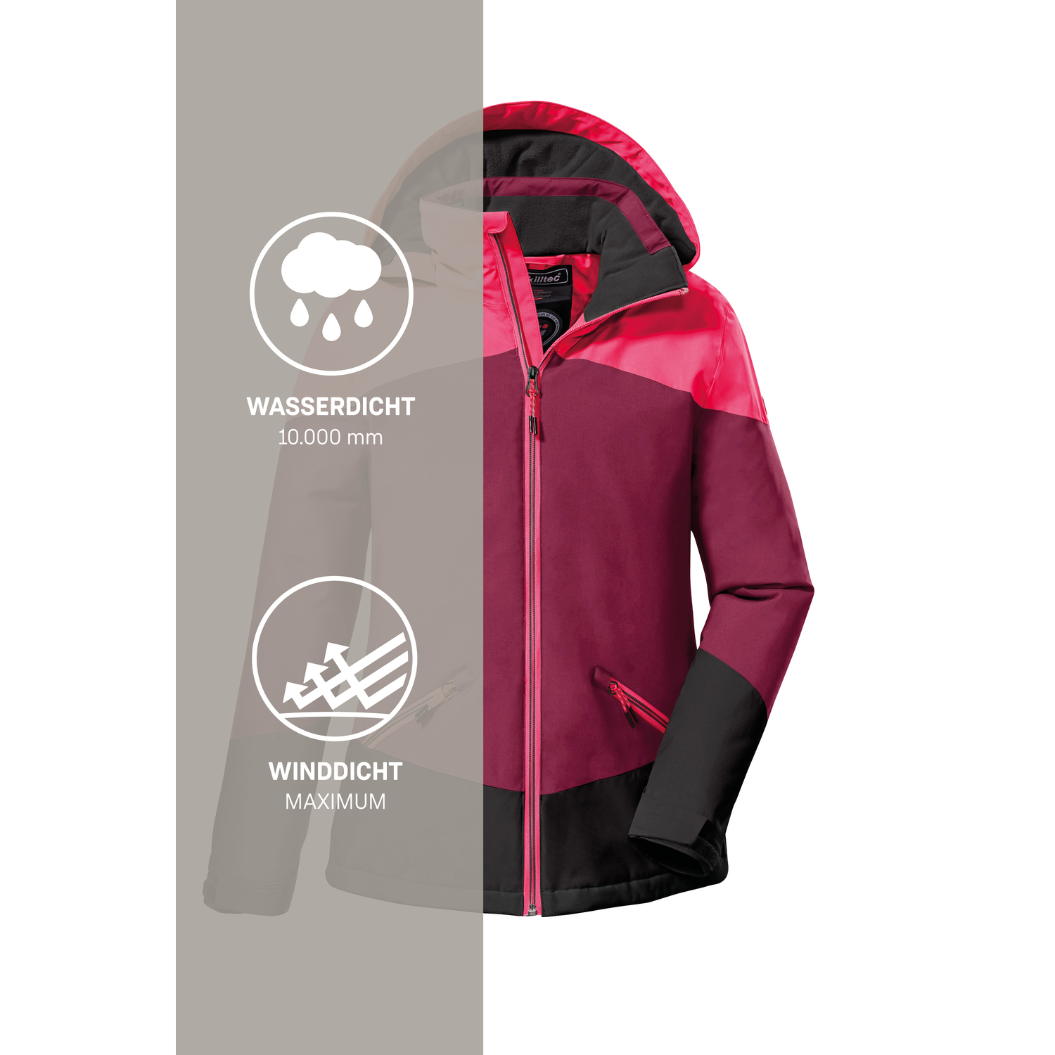 Mädchen Kinder killtec Beere KOW 195 GRLS JCKT 00403 164 Funktionsjacke