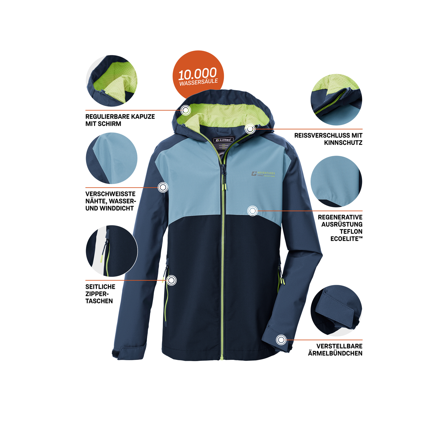 Kinder killtec Blau KOS 147 BYS JCKT 00520 176 Funktionsjacke