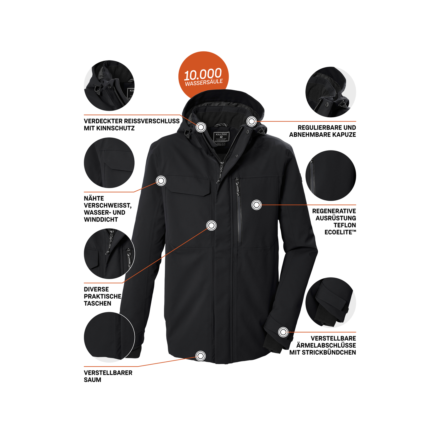 Herren killtec Schwarz