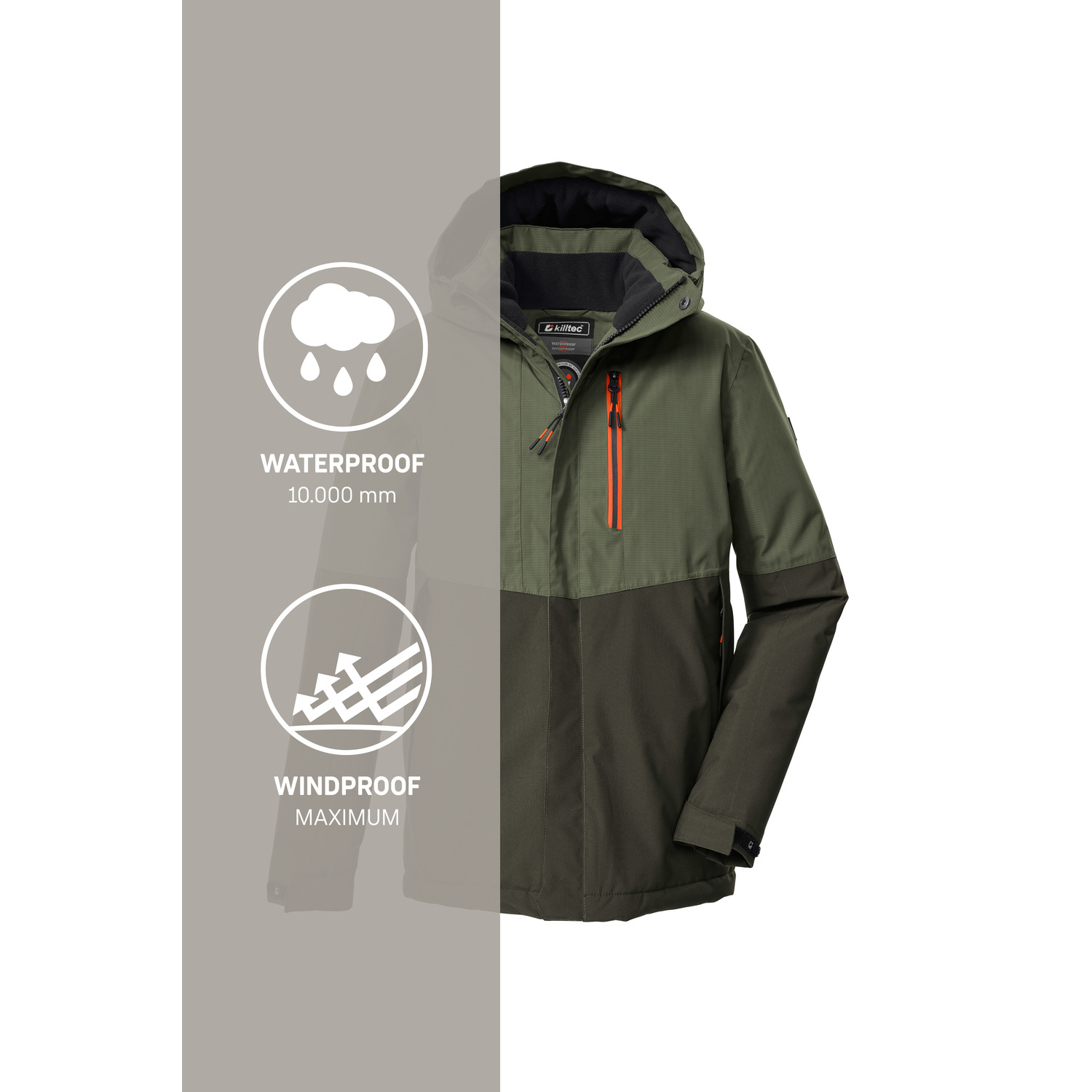 Kinder killtec Oliv KOW 222 BYS JCKT 00733 176 Funktionsjacke