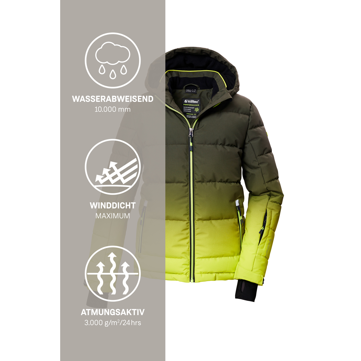 Jungen Kinder killtec Grün KSW 382 BYS QLTD JCKT Funktionsjacke