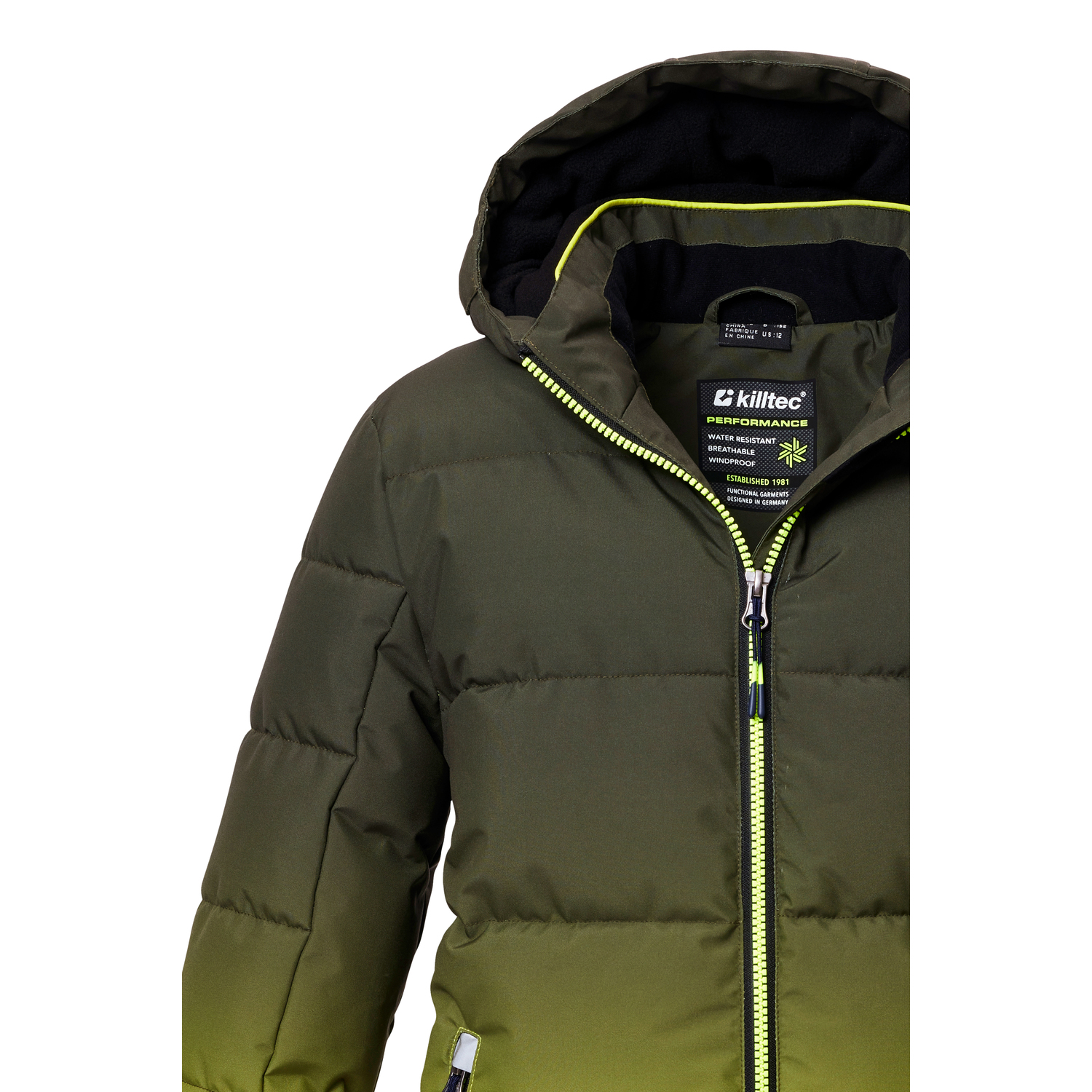 Jungen Kinder killtec Grün KSW 382 BYS QLTD JCKT Funktionsjacke