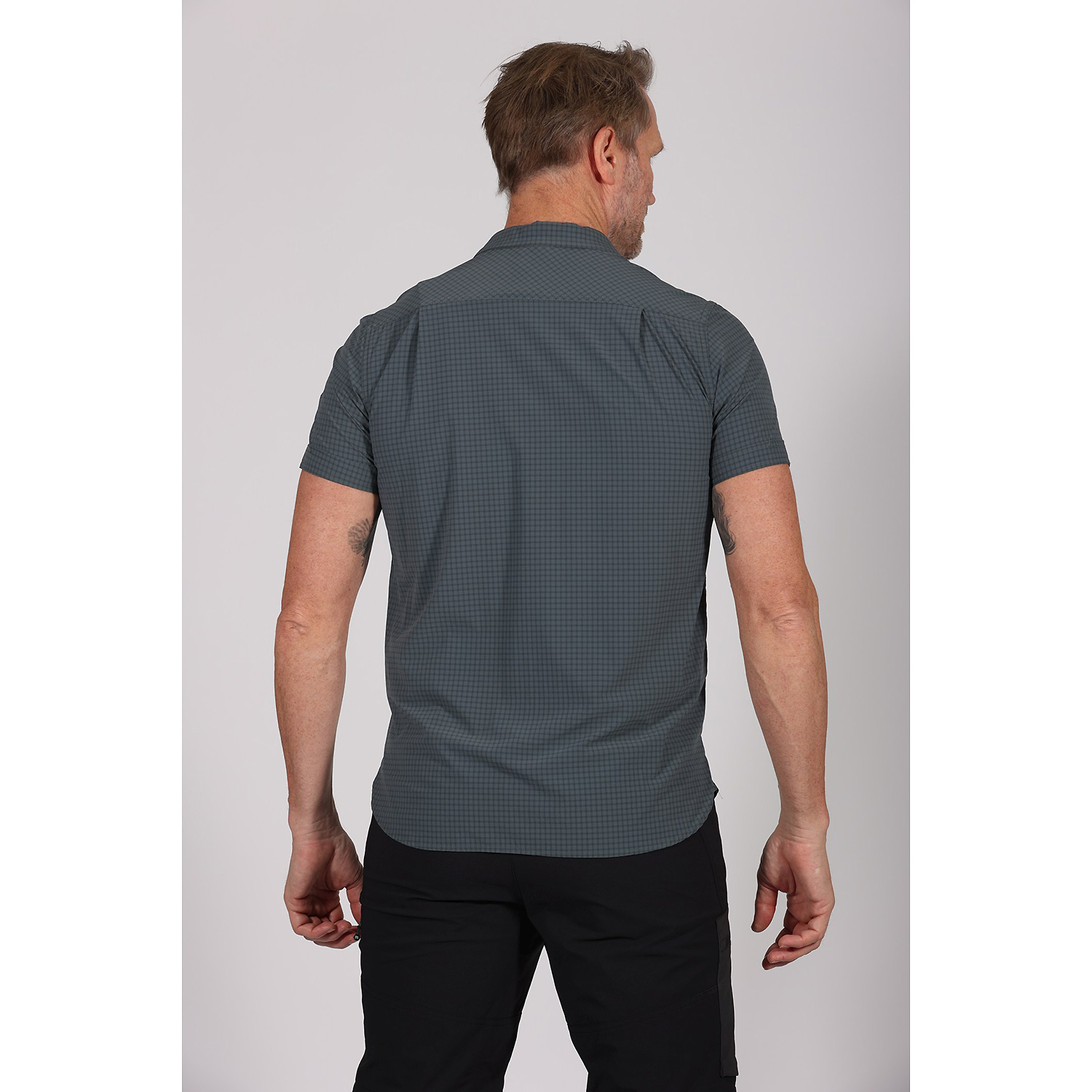 Herren Maul Sport Dunkelgrau Veniv 4XT - 1/2 Hemd karo elas 05 54 Hemd