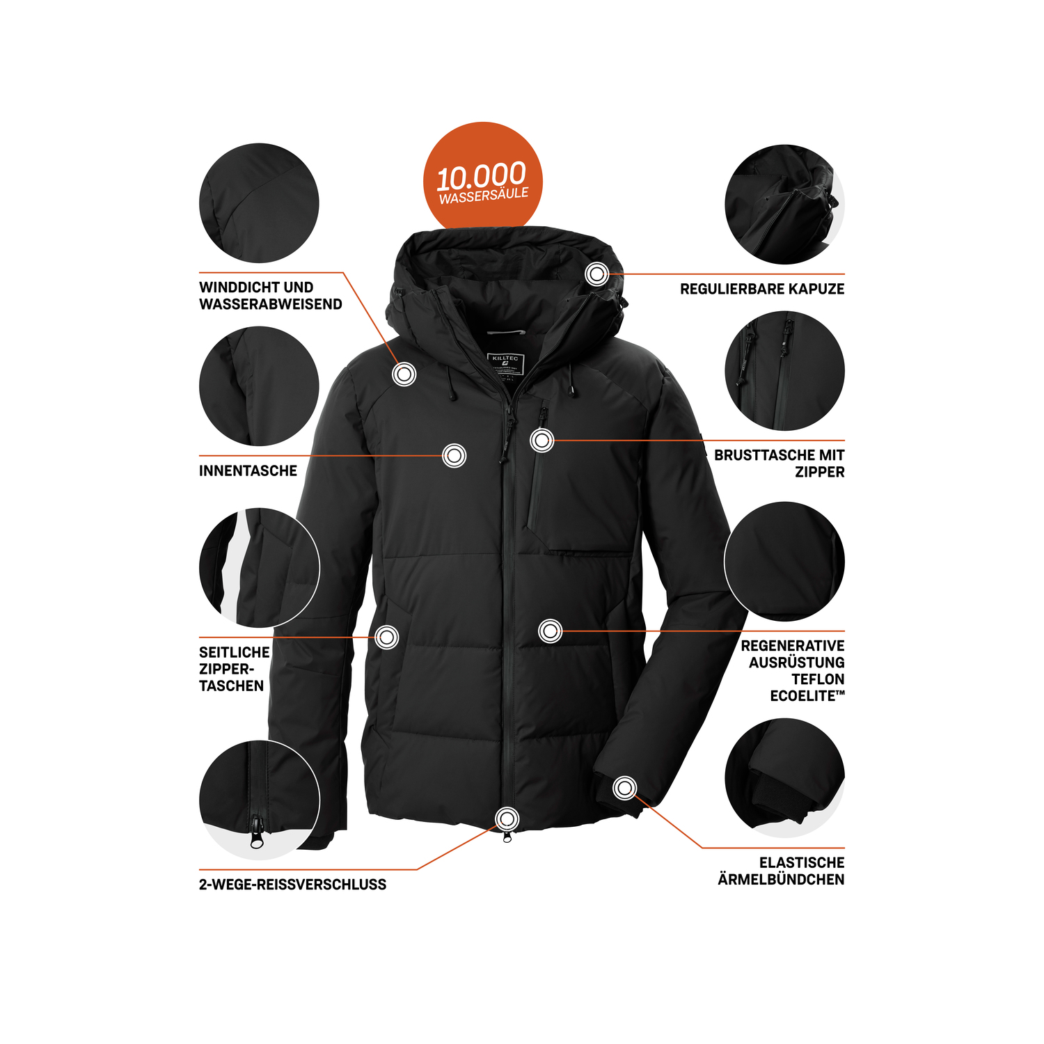 Herren killtec Schwarz
