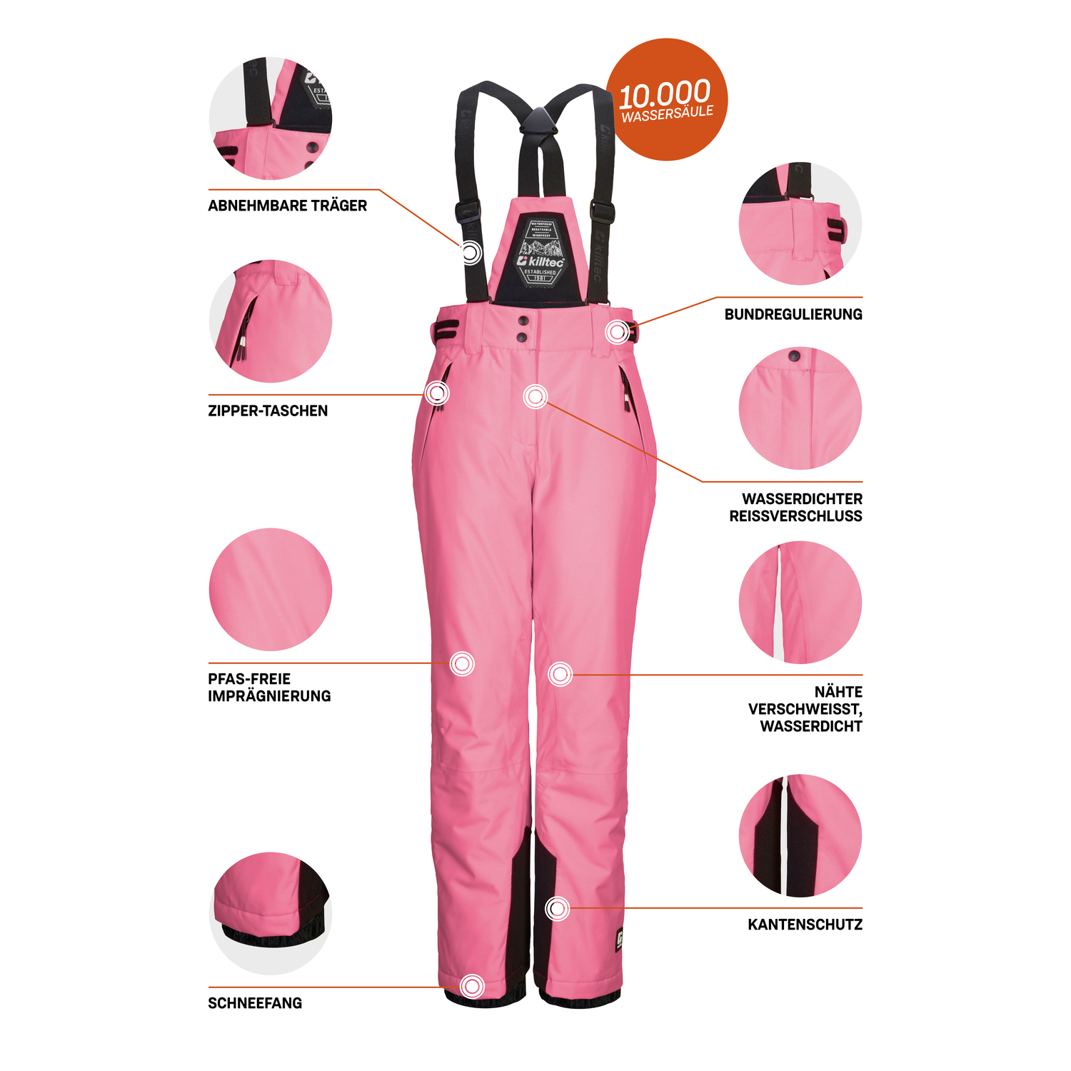 Kinder killtec Rose KSW 213 GRLS SKI PNTS Latzhose