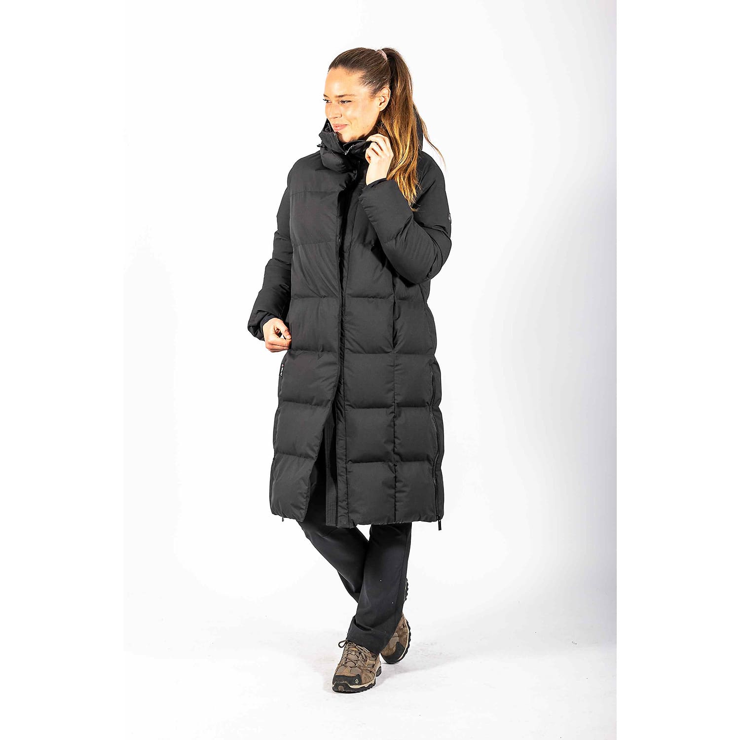 Damen Maul Sport Schwarz Halifax Megatex Steppmantel 13 44 Mantel