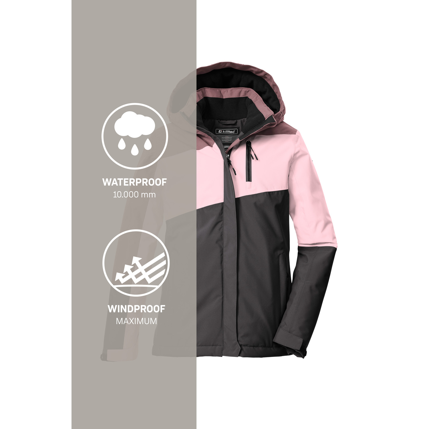 Kinder killtec Steingrau KOW 218 GRLS JCKT Funktionsjacke
