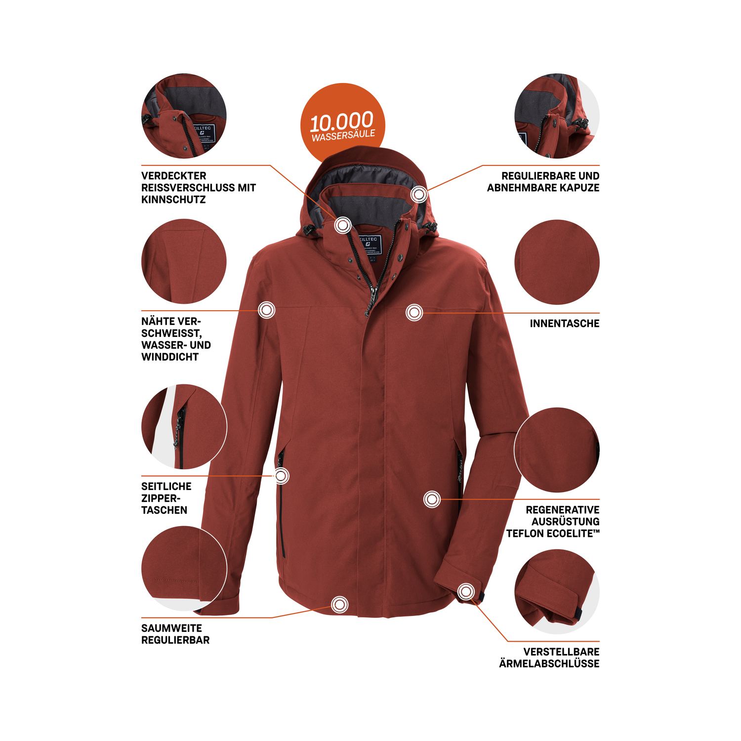 Herren killtec Rot
