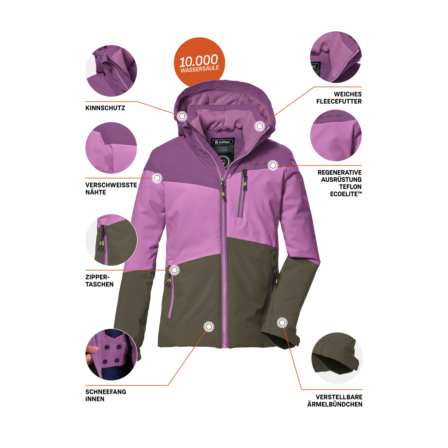 Mädchen Kinder killtec Rose KOW 170 GRLS JCKT 00485 176 Funktionsjacke