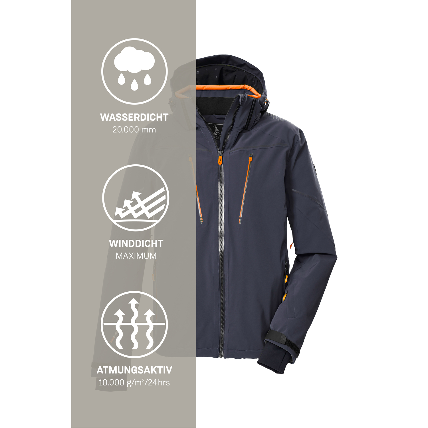 Herren killtec Blau KSW 50 MN SKI JCKT 00830 4XL Funktionsjacke