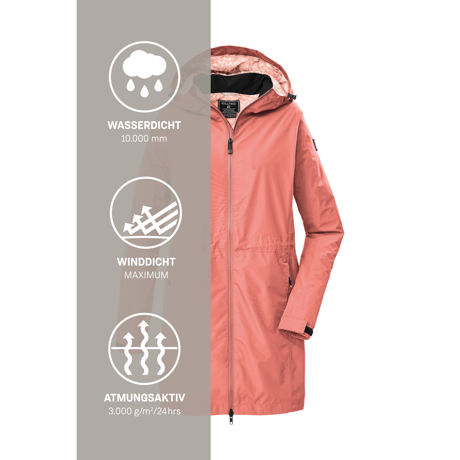 Damen killtec Orange KOS 35 WMN PRK 00418 50 Funktionsjacke