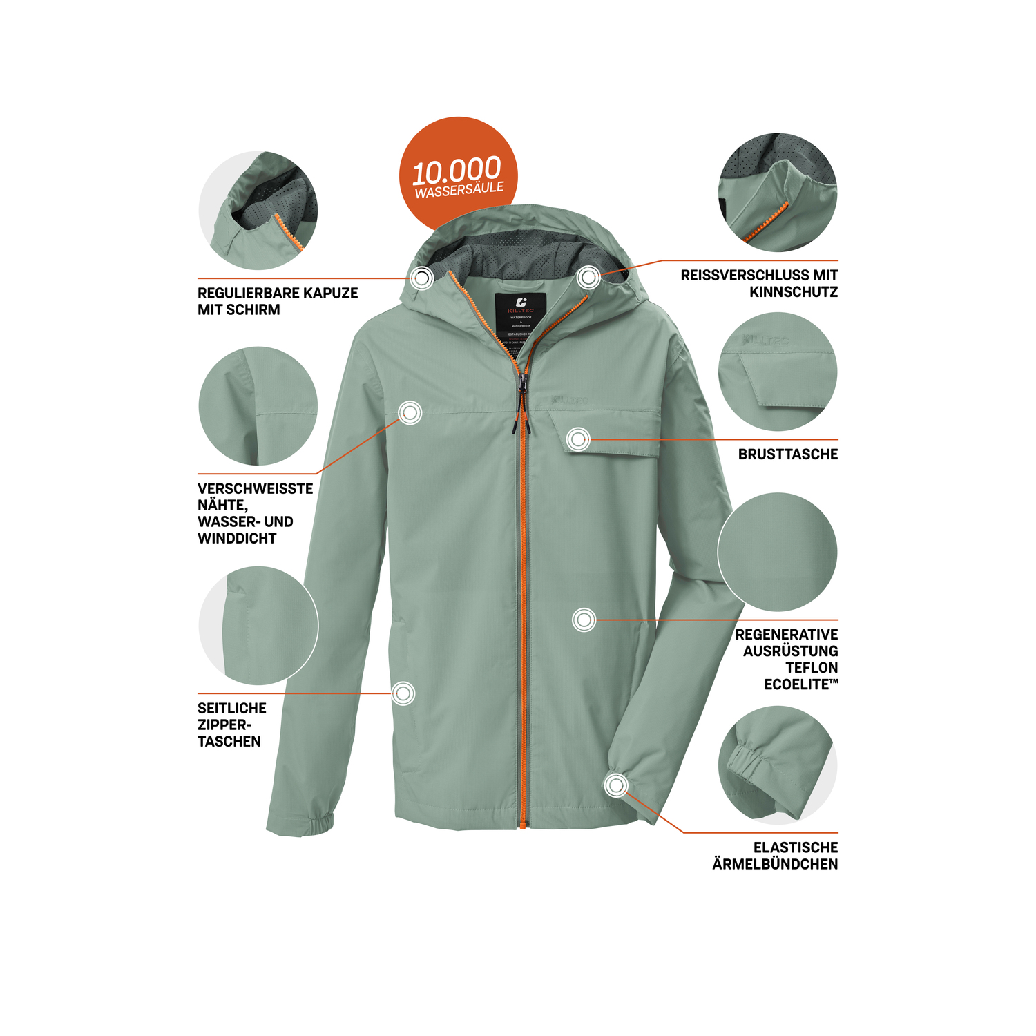 Kinder killtec Grün KOS 125 BYS JCKT Funktionsjacke