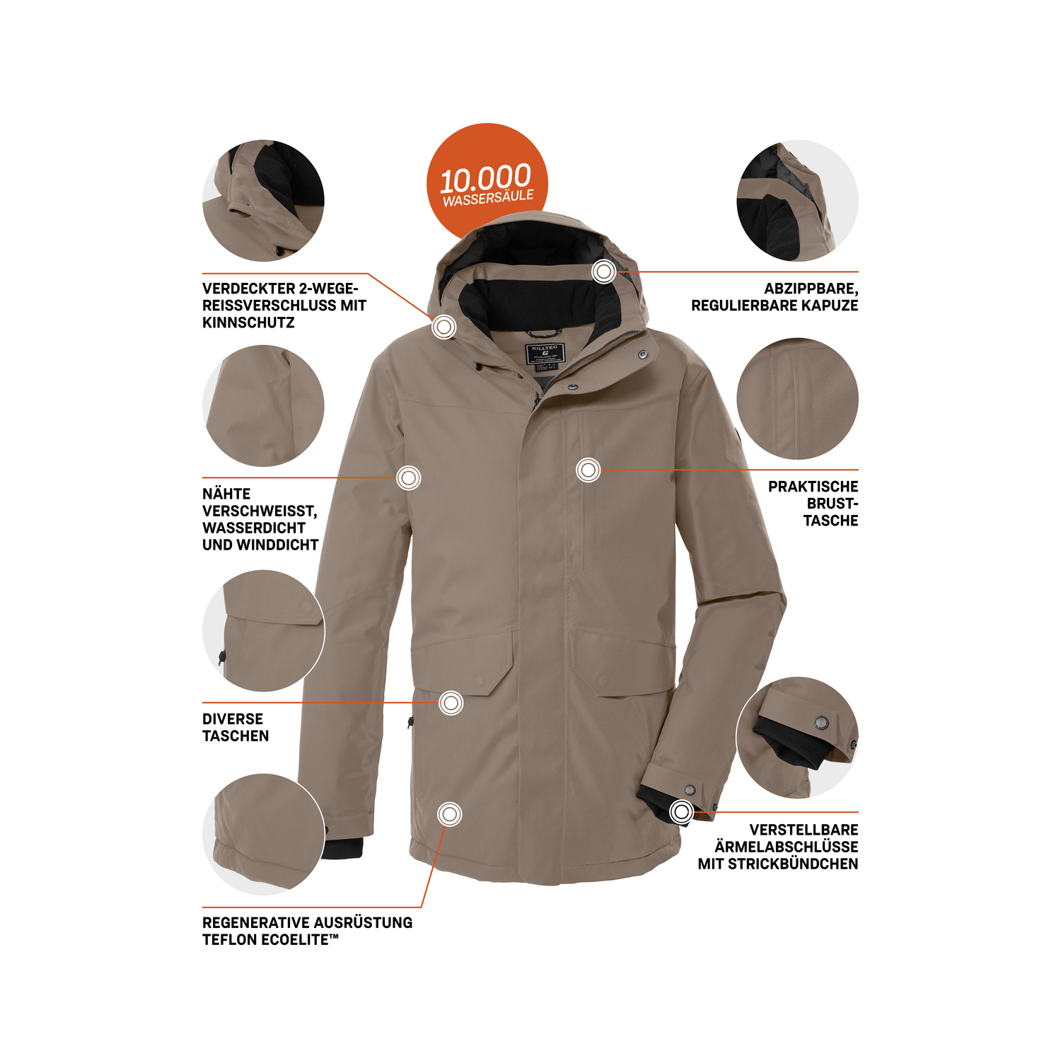 Herren killtec Sand