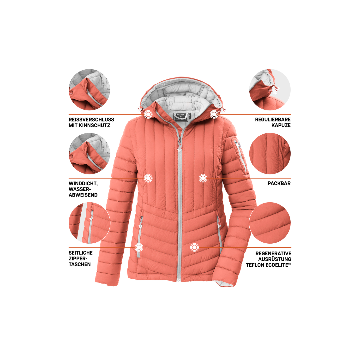 Damen killtec Pink KOS 75 WMN QLTD JCKT Funktionsjacke