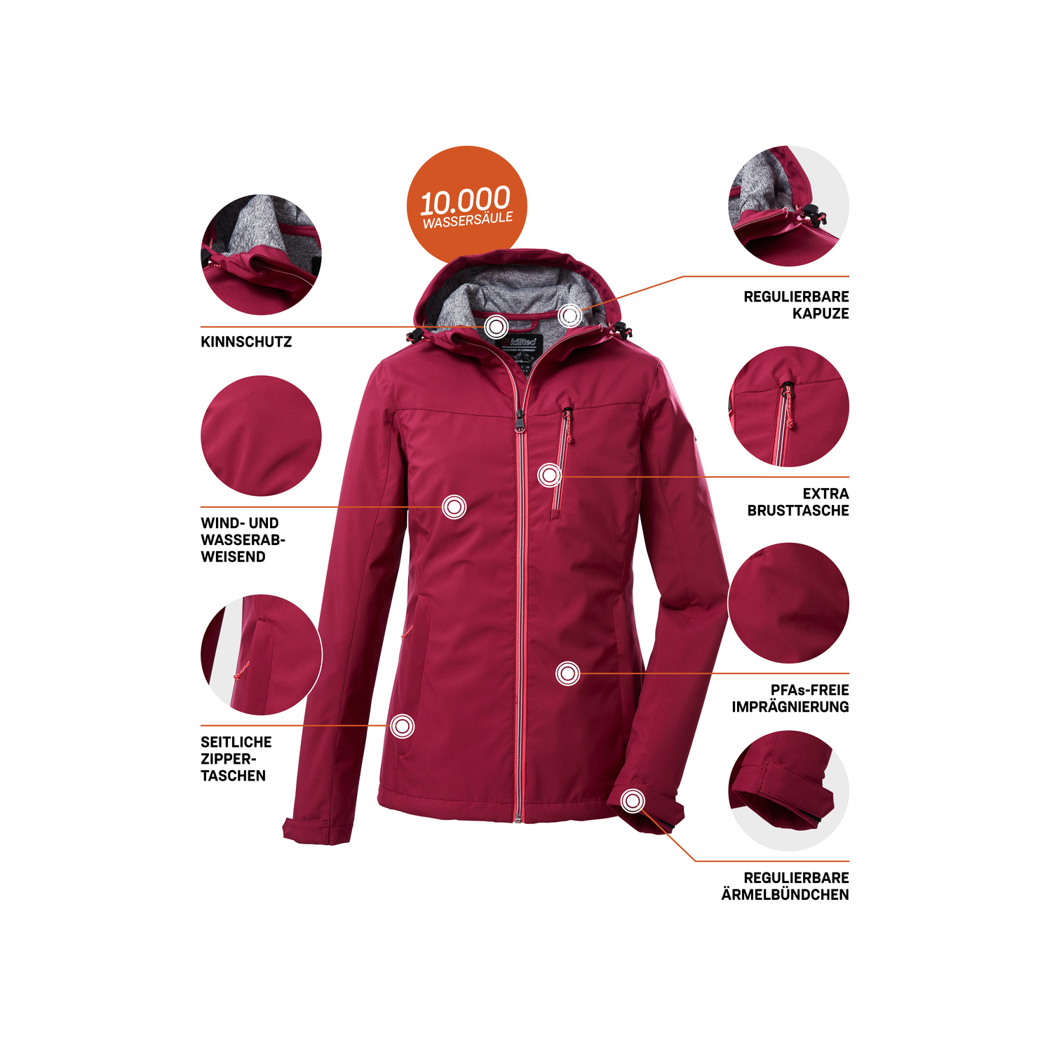 Damen killtec Rose KOS 89 WMN SFTSHLL JCKT 00424 50 Funktionsjacke