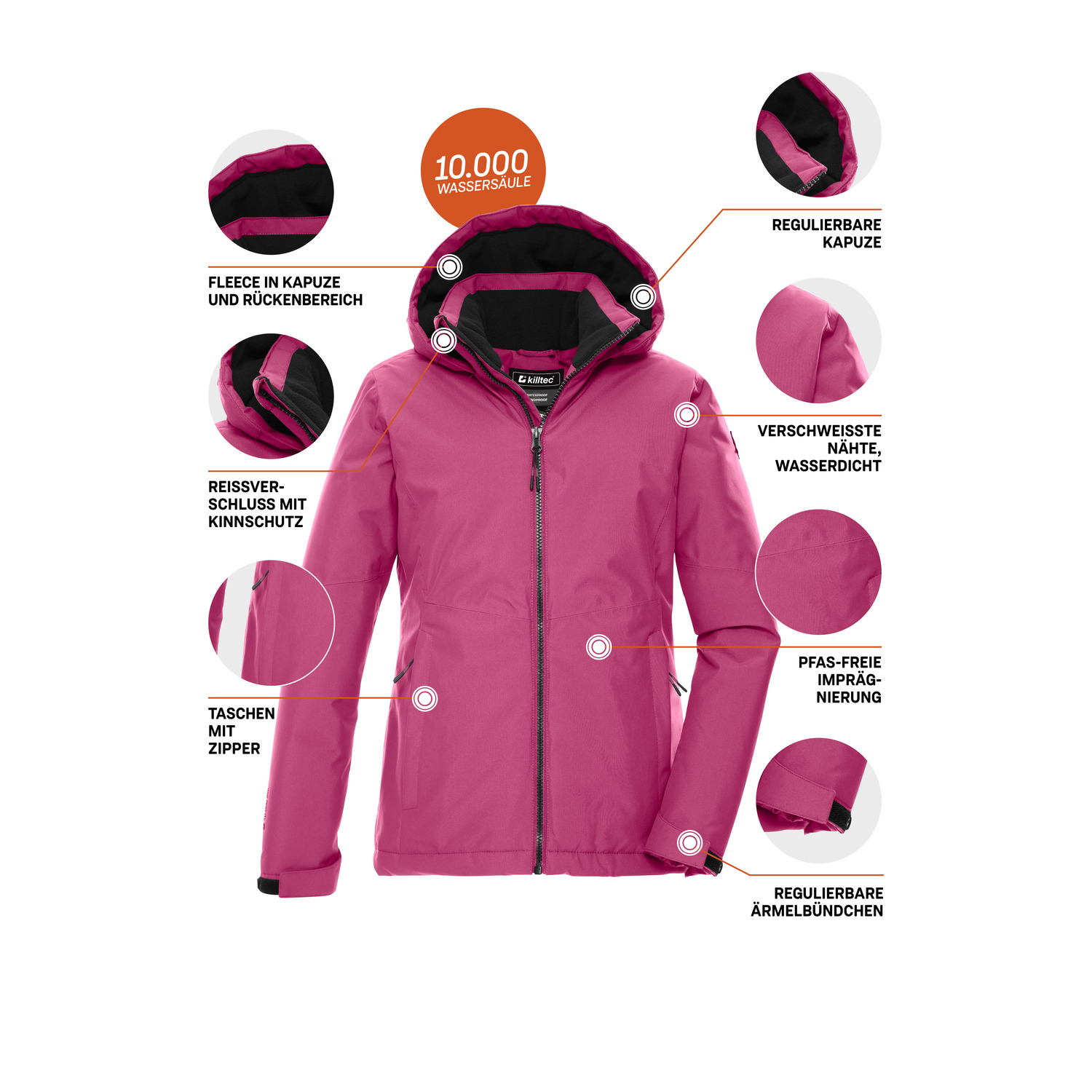 Kinder killtec Rose KOW 217 GRLS JCKT 00498 176 Funktionsjacke