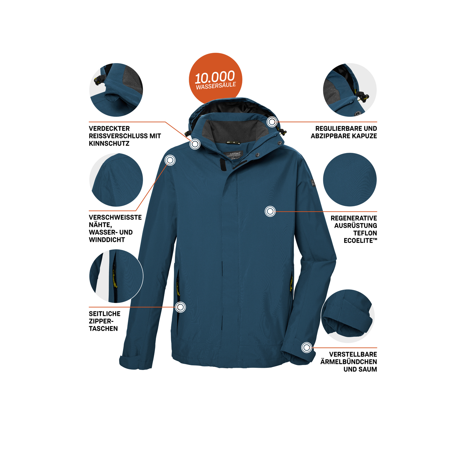Herren killtec Blau KOS 87 MN JCKT_XENIOS Funktionsjacke