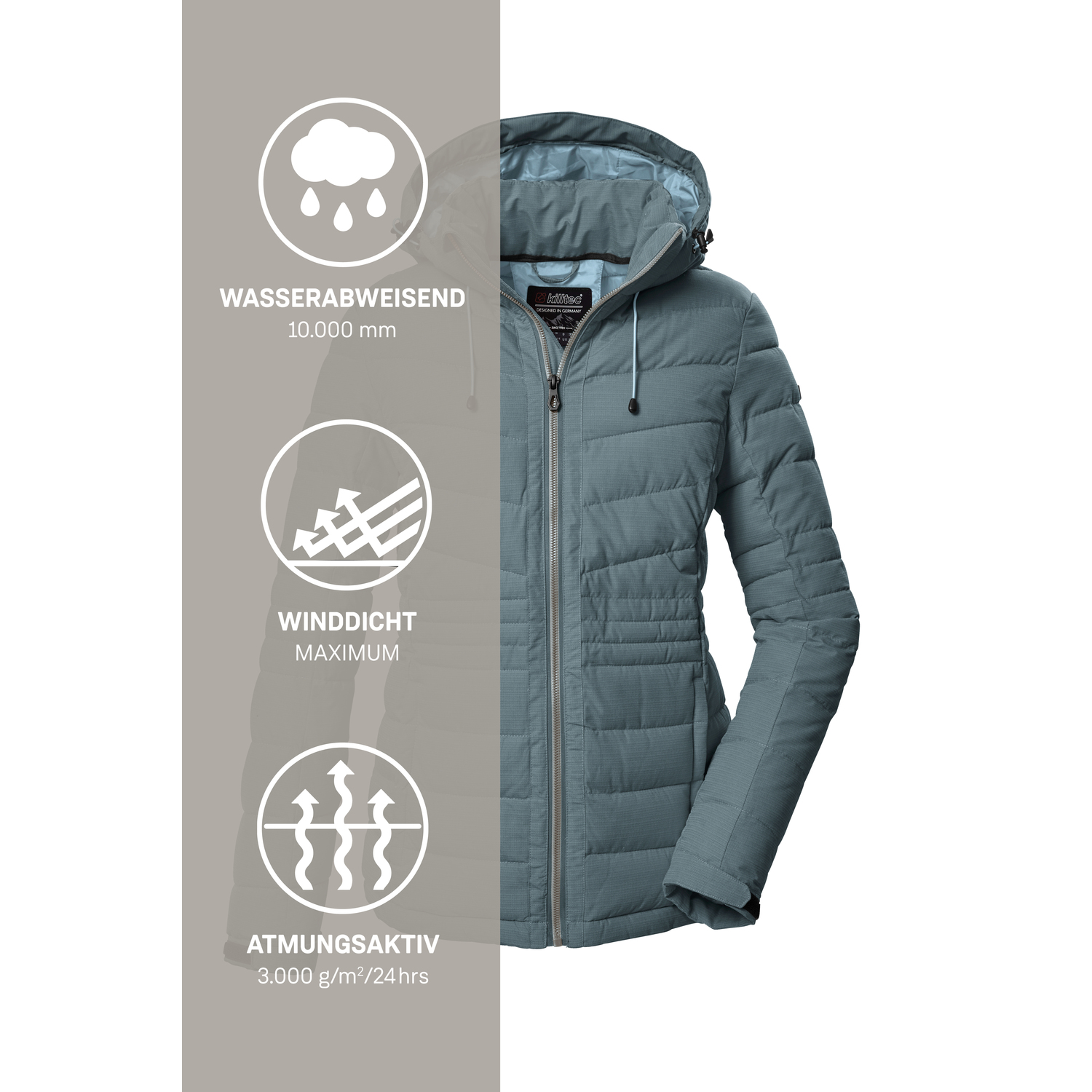 Damen killtec Blau KOW 10 WMN QLTD JCKT 00824 50 Funktionsjacke