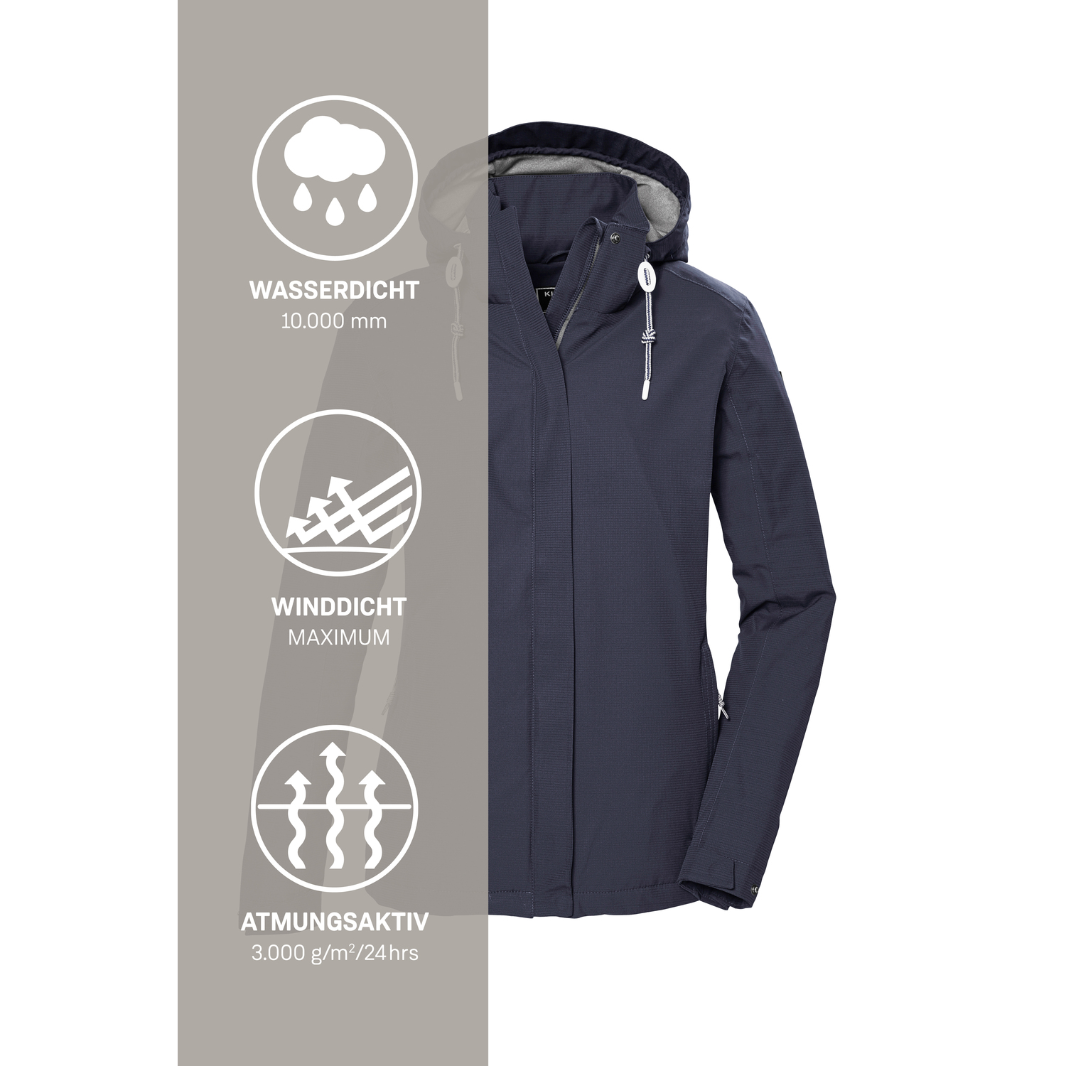 Damen killtec Blau KOS 61 WMN JCKT 00830 50 Funktionsjacke