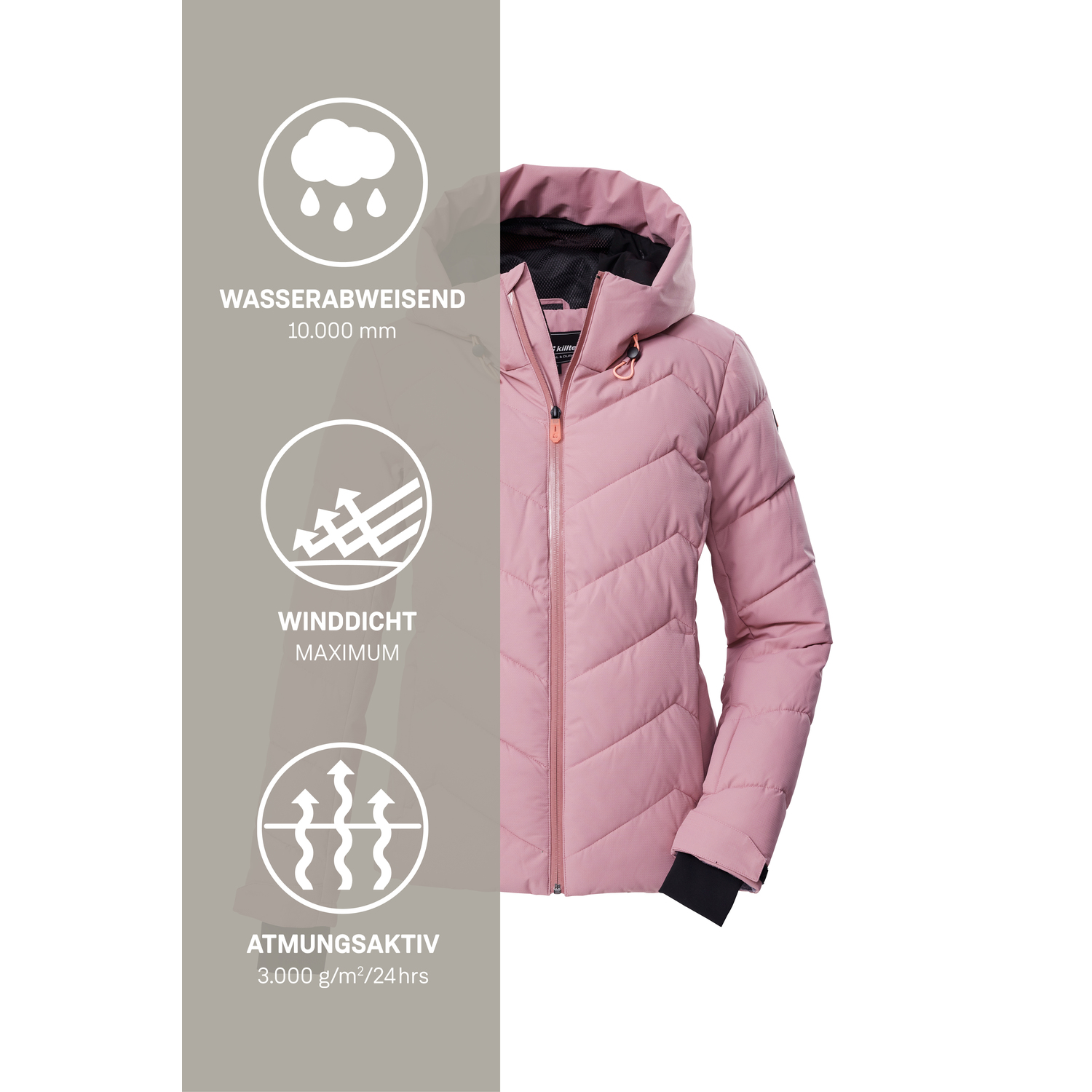 Damen killtec Rot KSW 31 WMN SKI QLTD JCKT 00401 50 Funktionsjacke