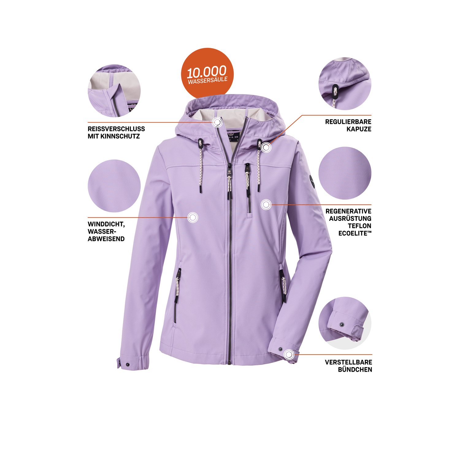 Damen G.I.G.A. DX by killtec Blau GS 111 WMN SFTSHLL JCKT Funktionsjacke