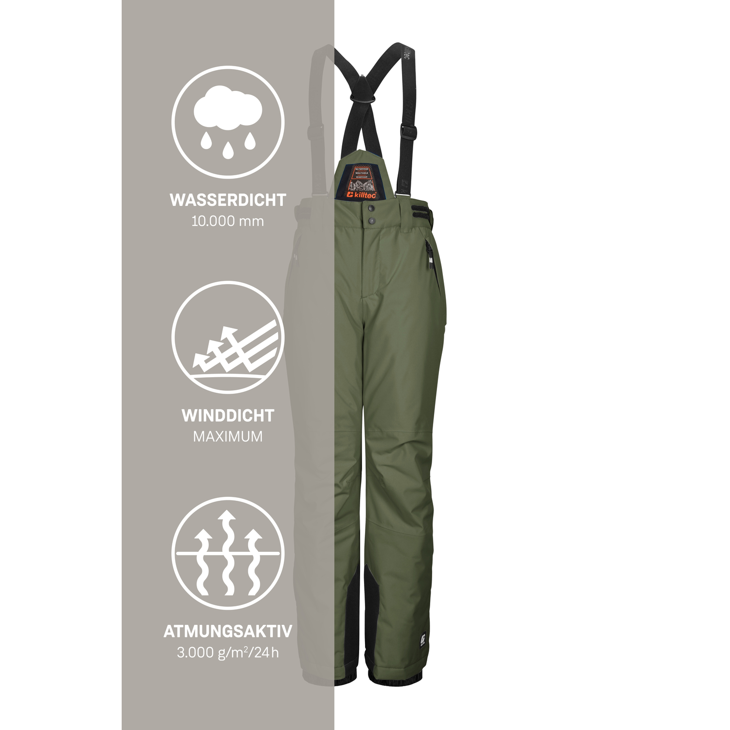 Kinder killtec Oliv KSW 214 BYS SKI PNTS Latzhose