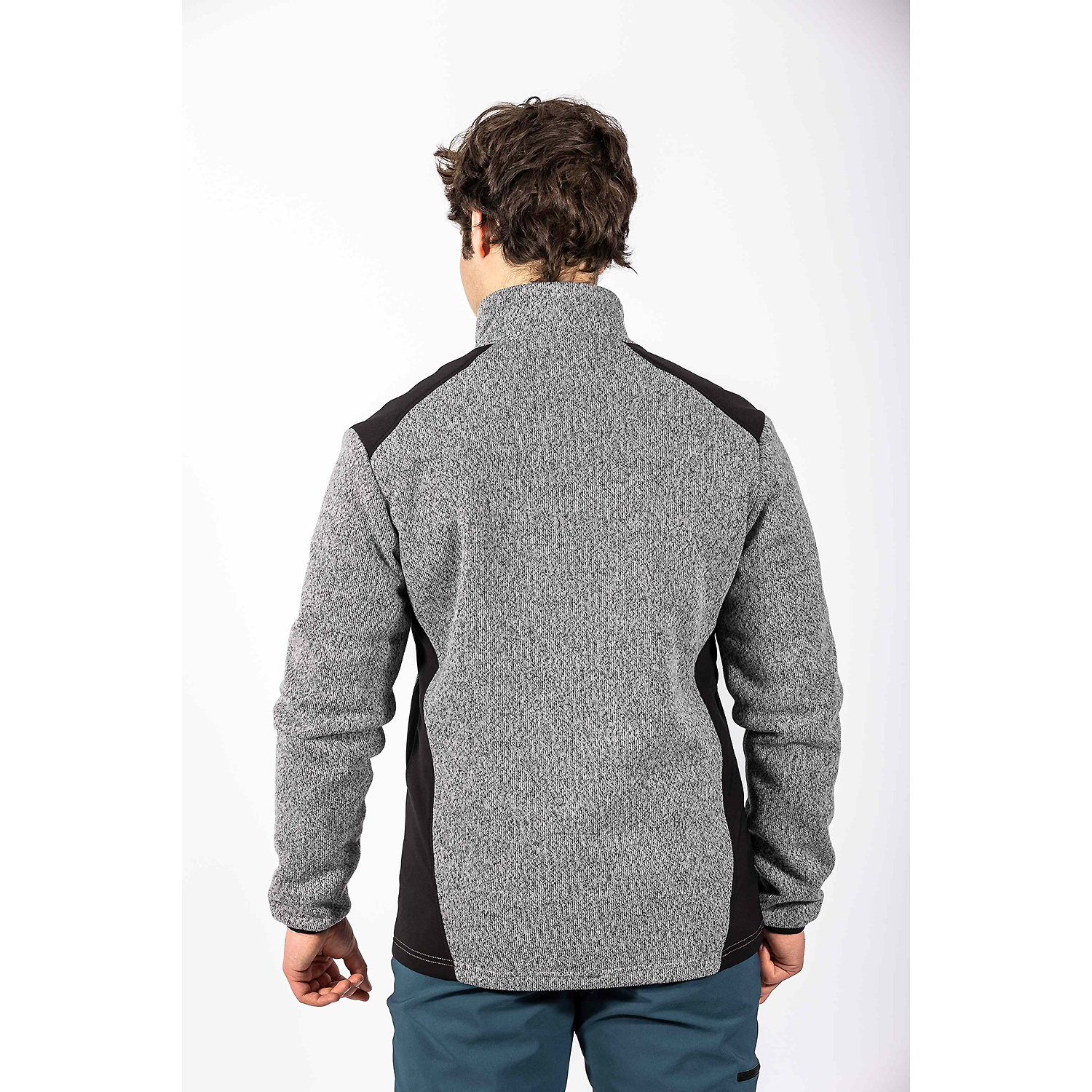 Herren Maul Sport Grau Lago di Garda Strickfeece Jack 6510 56 Unterjacke