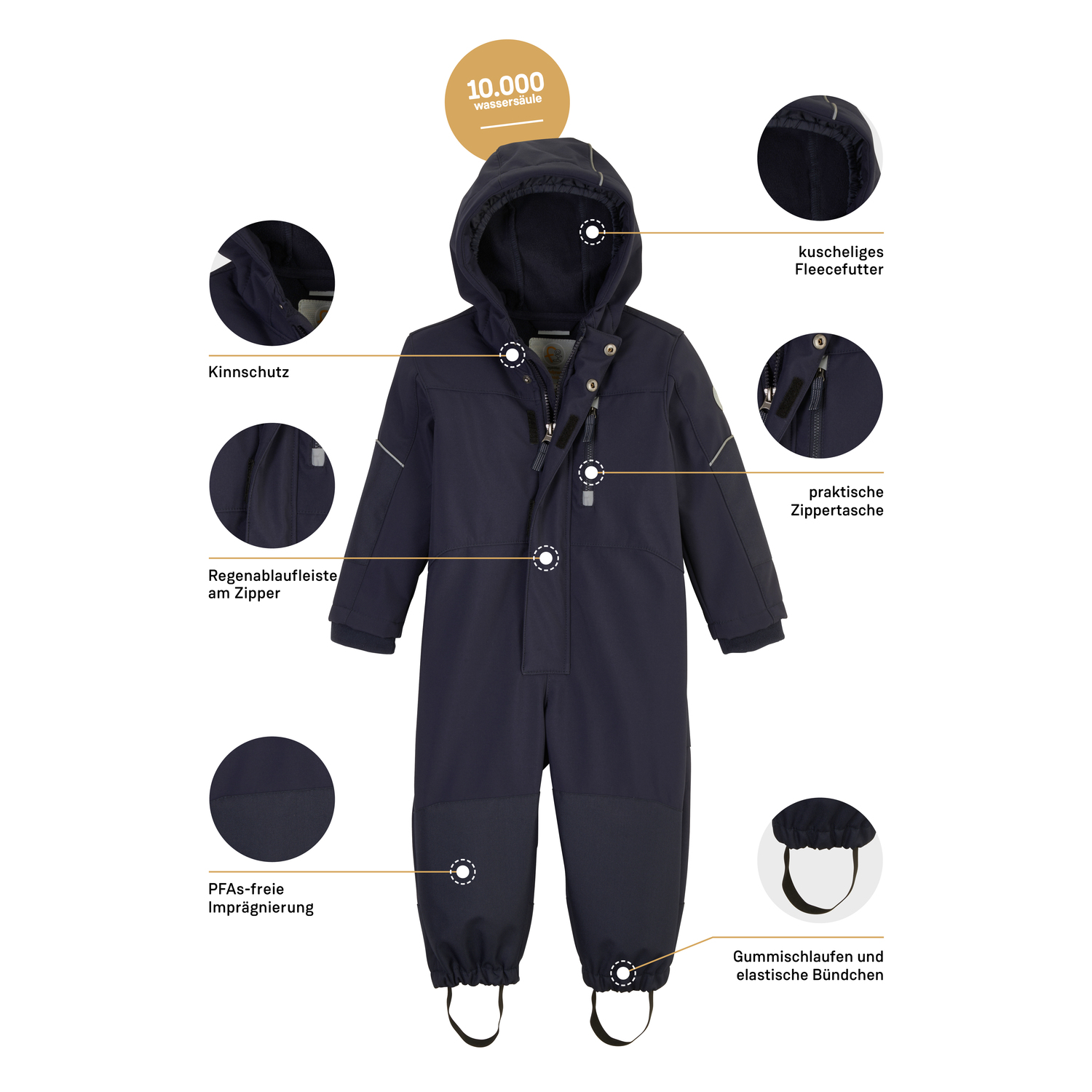 Minis first instinct by killtec Blau FIOW 10 MNS SFTSHLL ONPC 00814 122/8 Overall