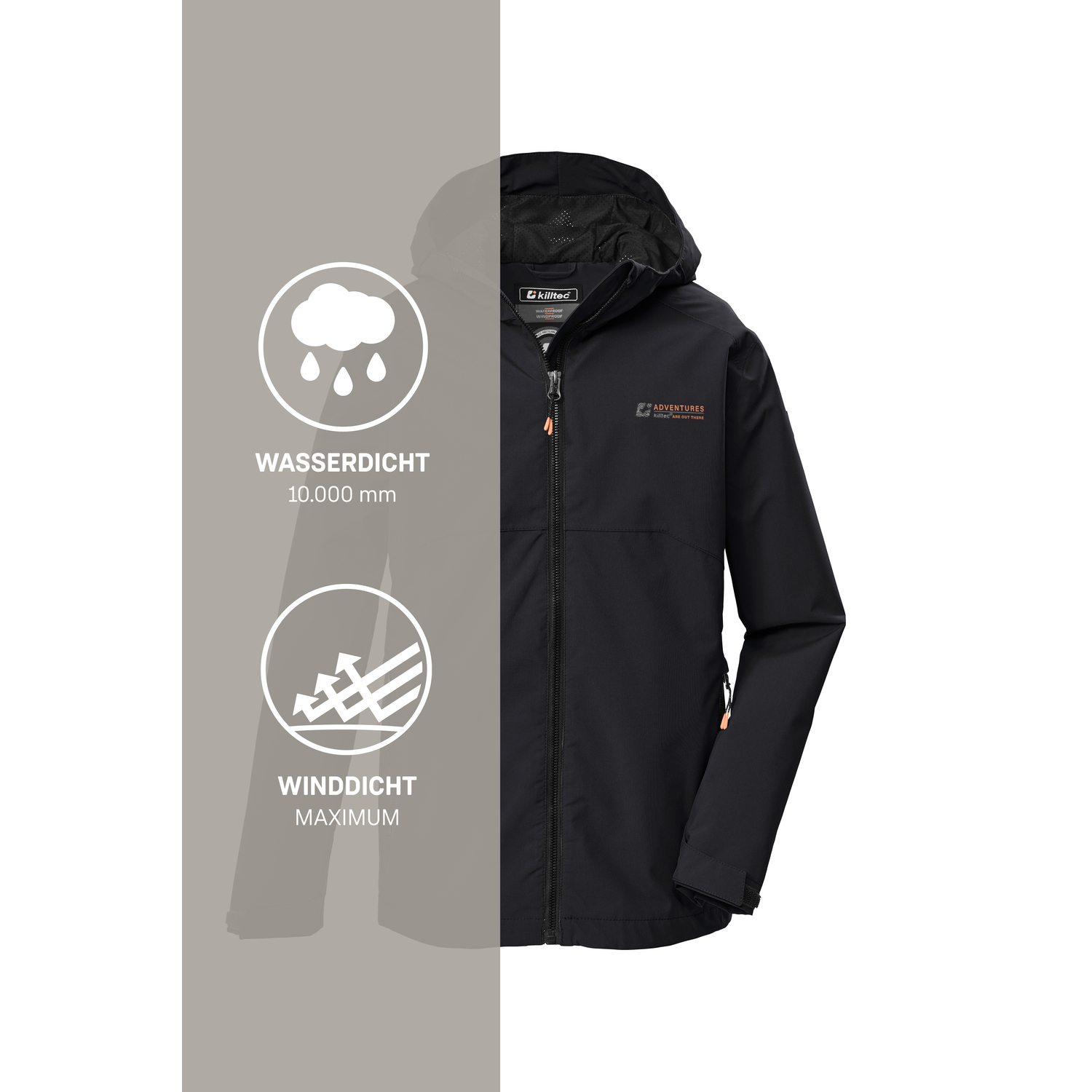 Kinder killtec Schwarz KOS 146 BYS JCKT 00200 176 Funktionsjacke