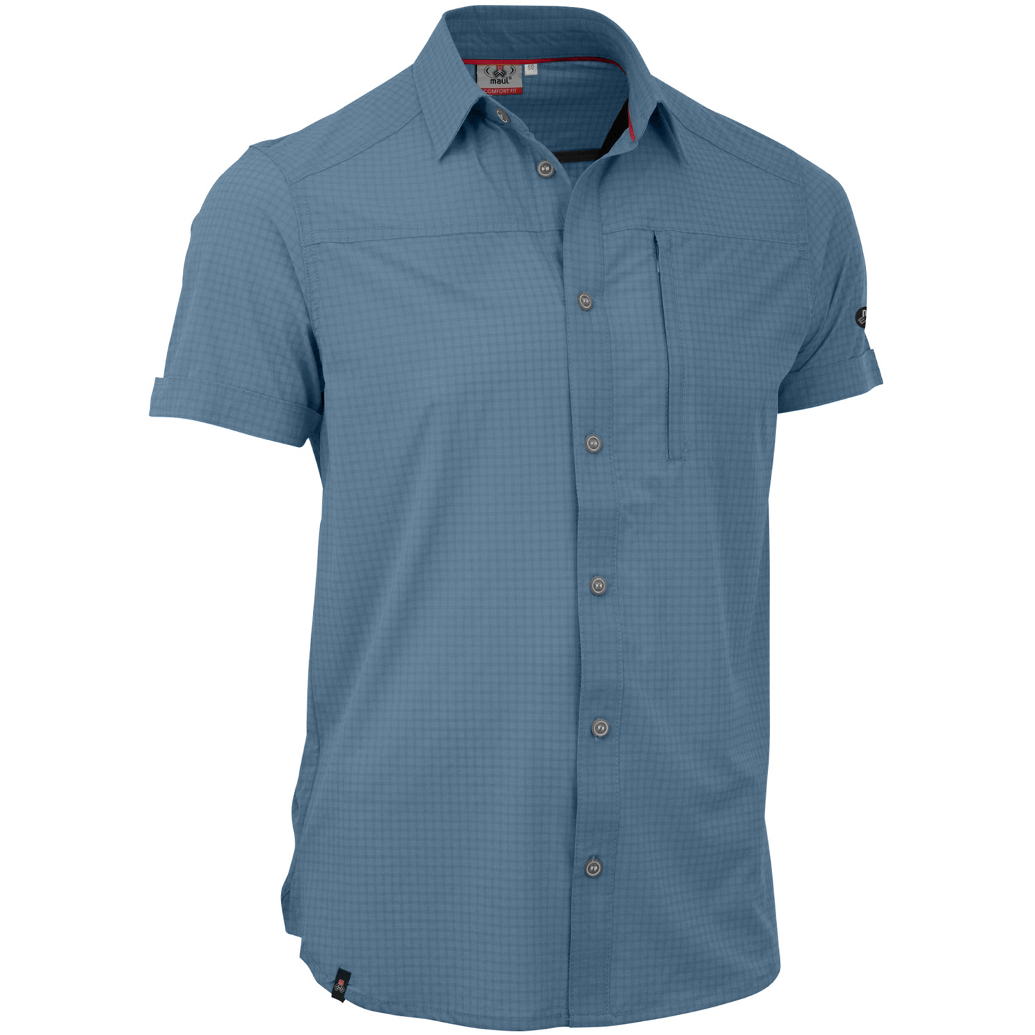 Herren Maul Sport Hellblau Veniv 4XT - 1/2 Hemd karo elas 79 48 Hemd