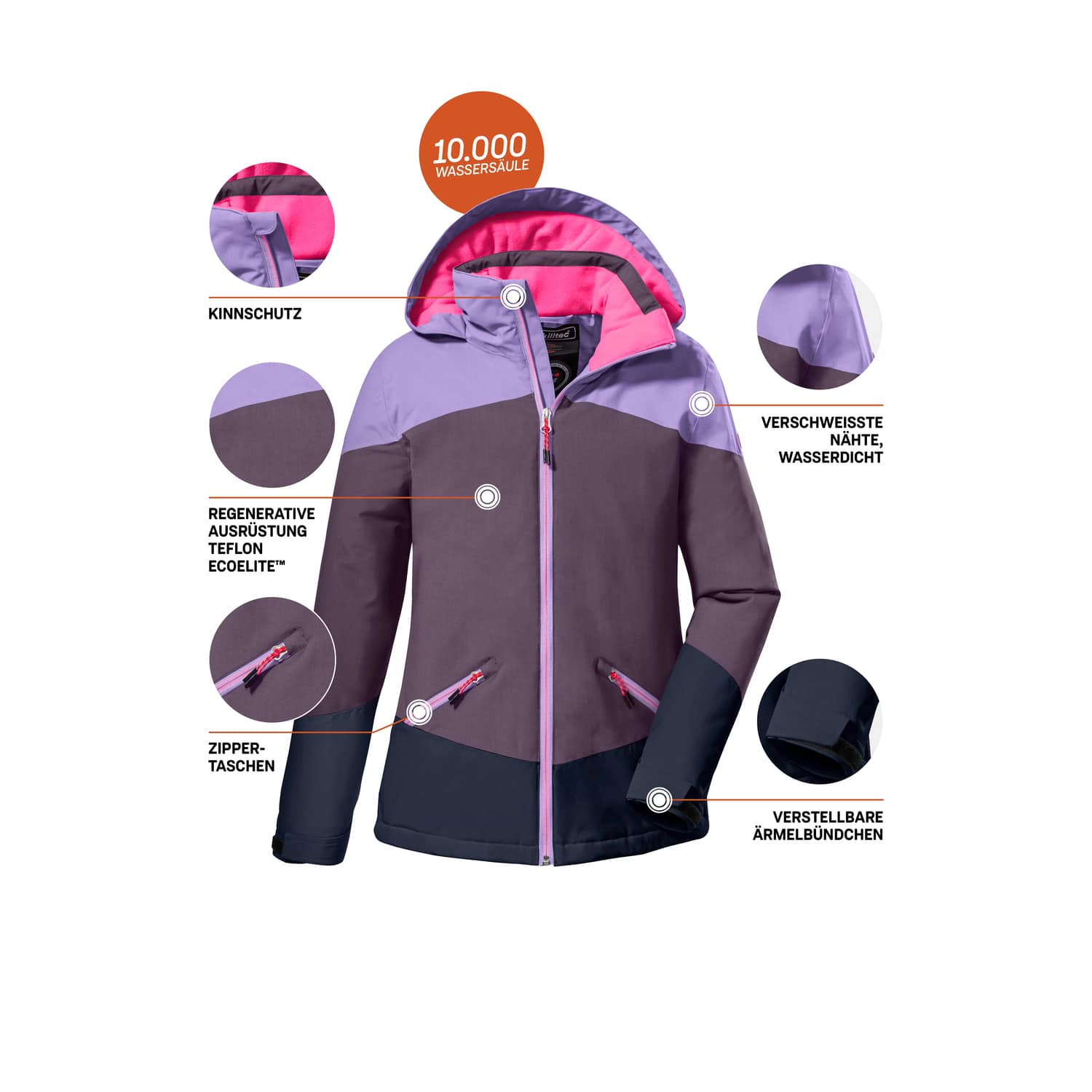 Mädchen Kinder killtec Beere KOW 195 GRLS JCKT 00439 176 Funktionsjacke