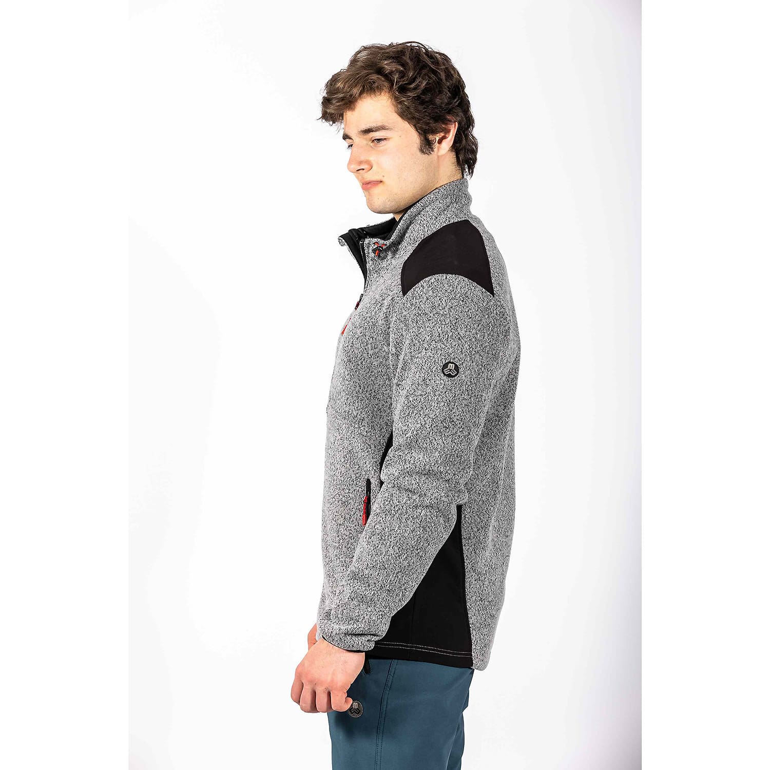 Herren Maul Sport Grau Lago di Garda Strickfeece Jack 6510 56 Unterjacke