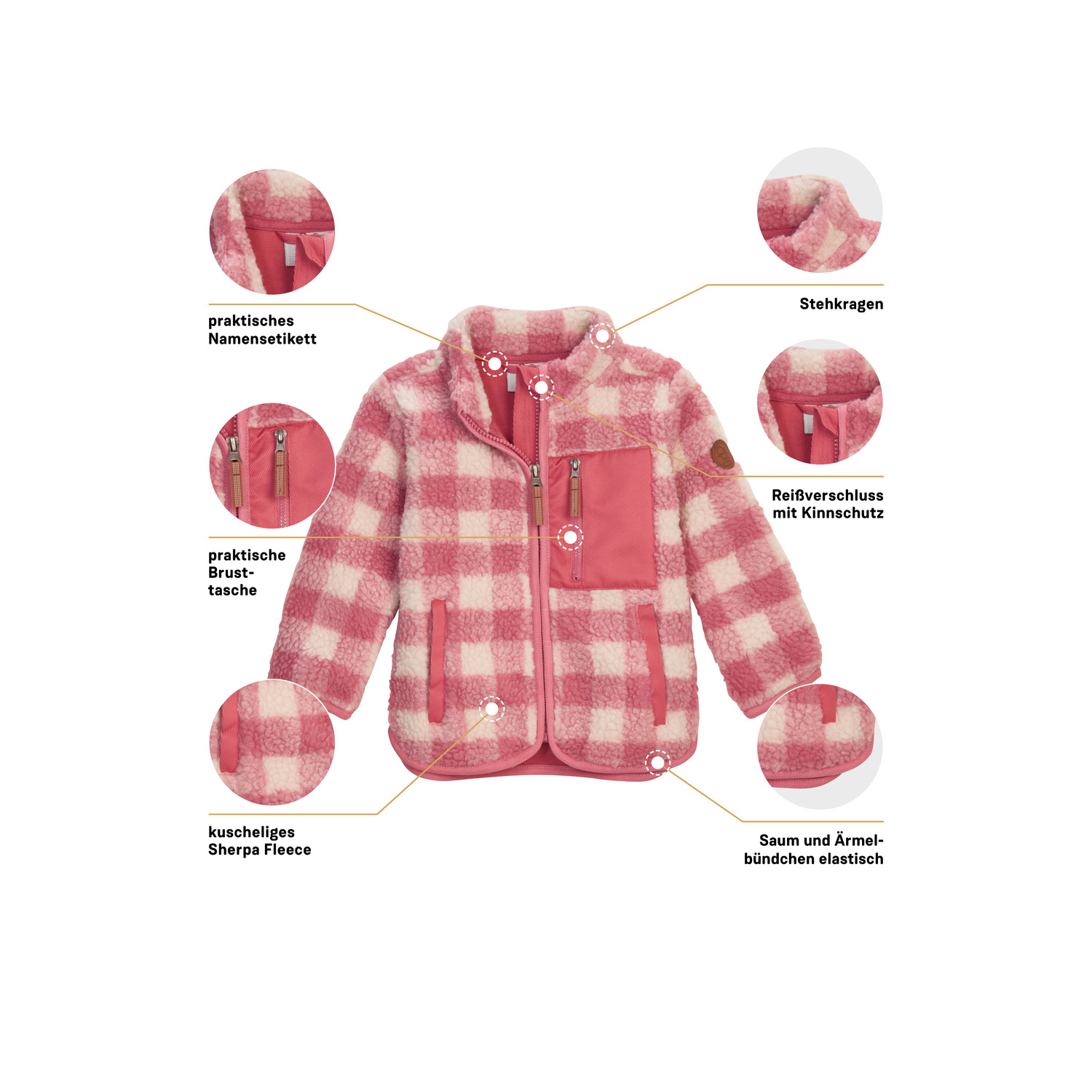 Minis first instinct by killtec Rose FIOW 50 MNS FLC JCKT 00478 122/8 Unterjacke