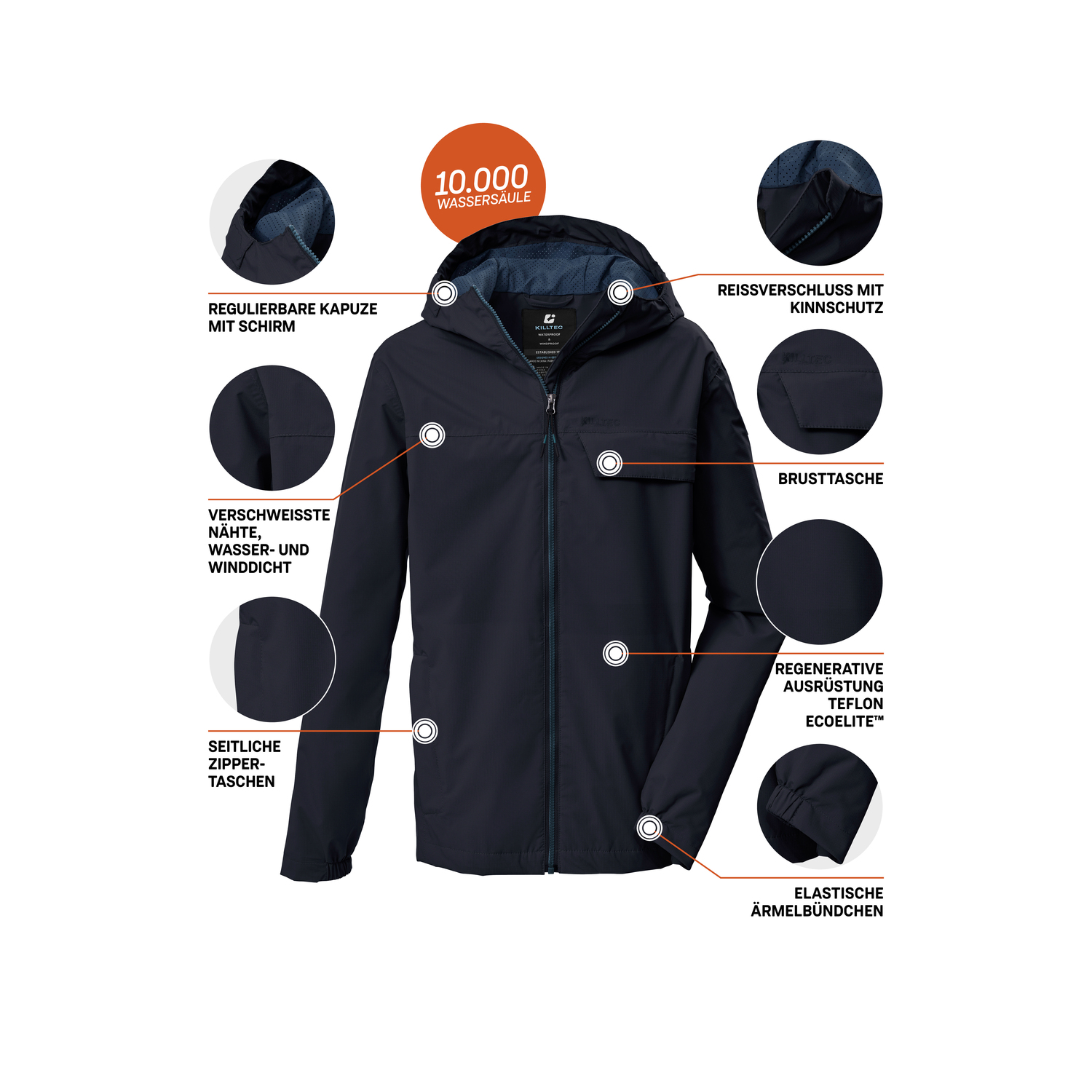 Kinder killtec Blau KOS 125 BYS JCKT Funktionsjacke