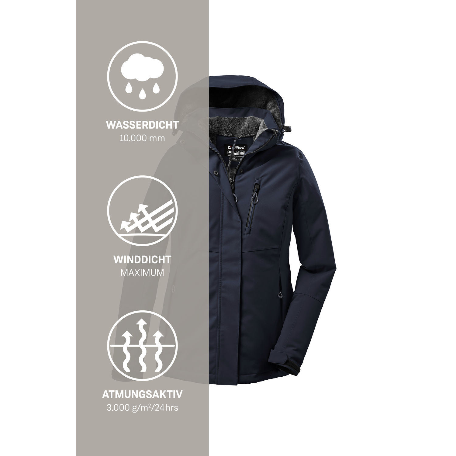 Damen killtec Nachtschwarz KOW 140 WMN JCKT 00814 54 Funktionsjacke