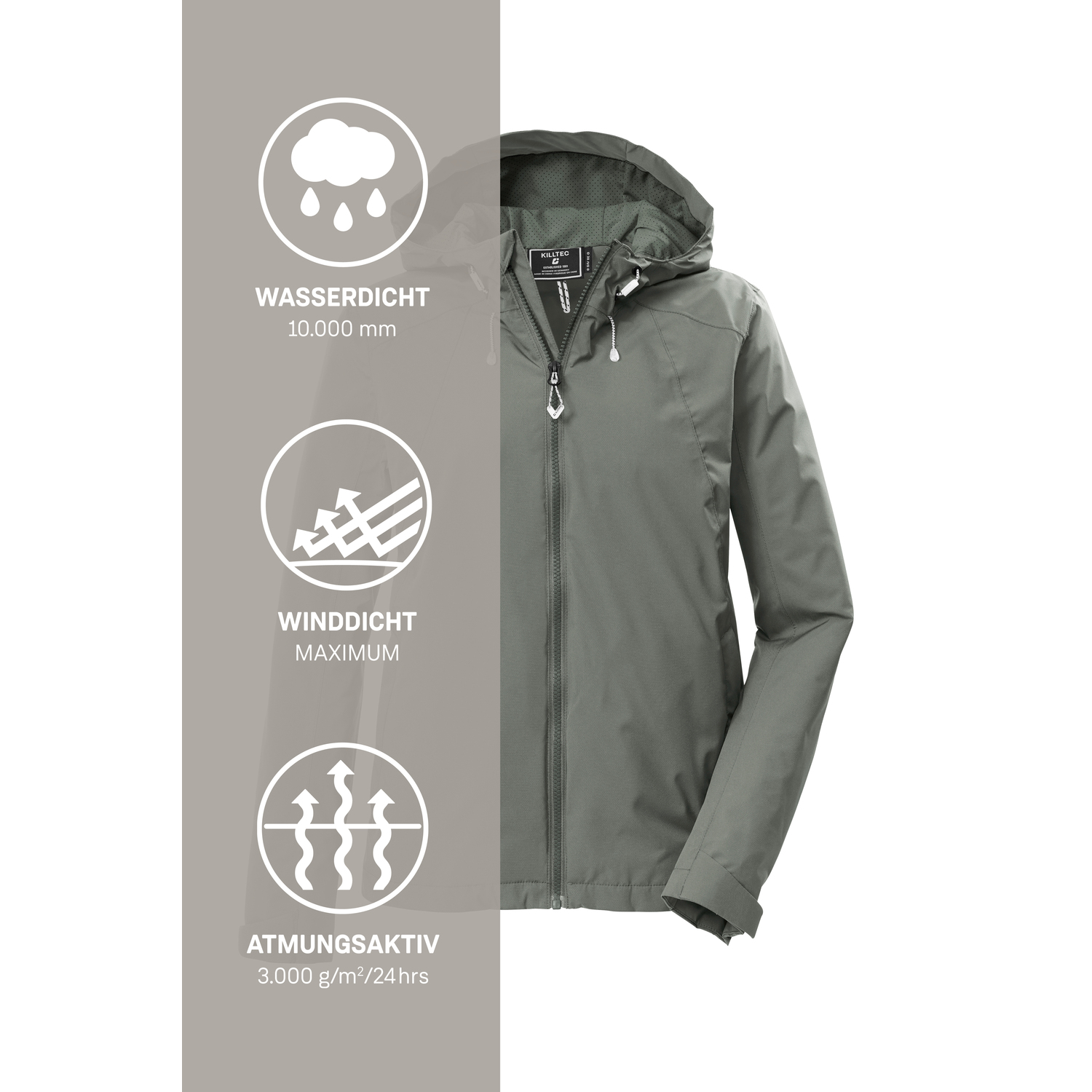 Damen killtec Grün KOS 72 WMN JCKT 00734 46 Funktionsjacke
