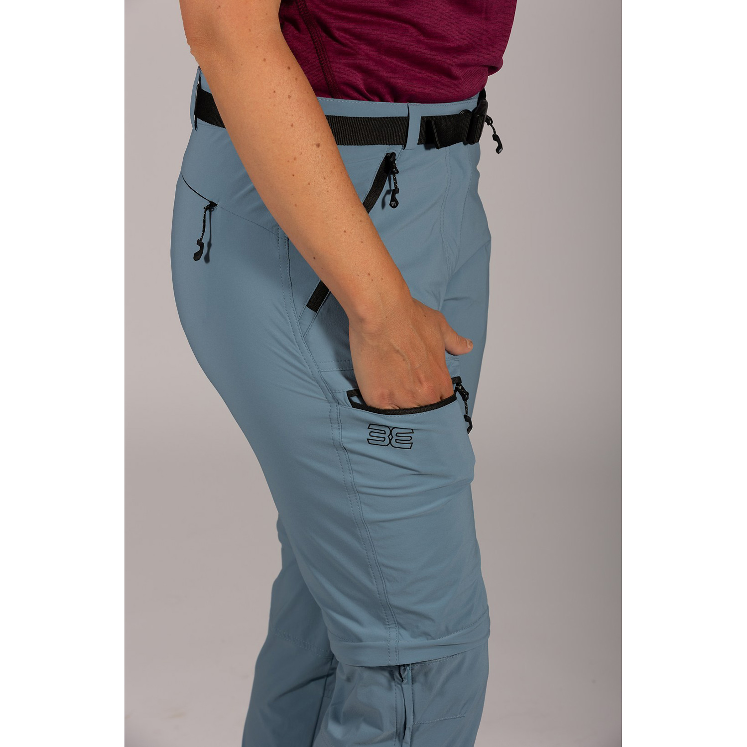 Damen Maul Sport Hellblau Oakville Ultra - T-Zip-off Hos Hose