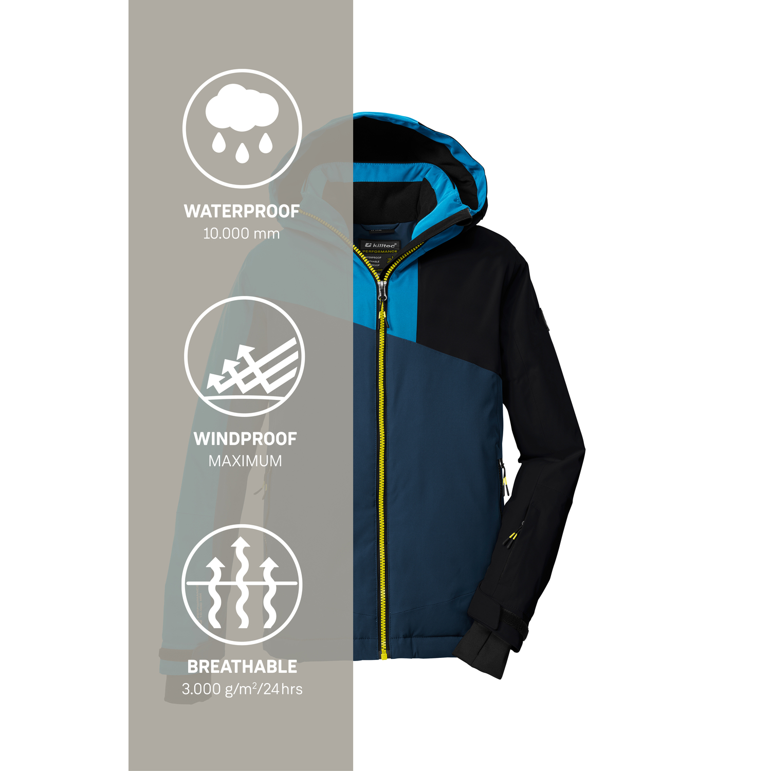 Kinder killtec Blau KSW 192 BYS SKI JCKT 00811 176 Funktionsjacke