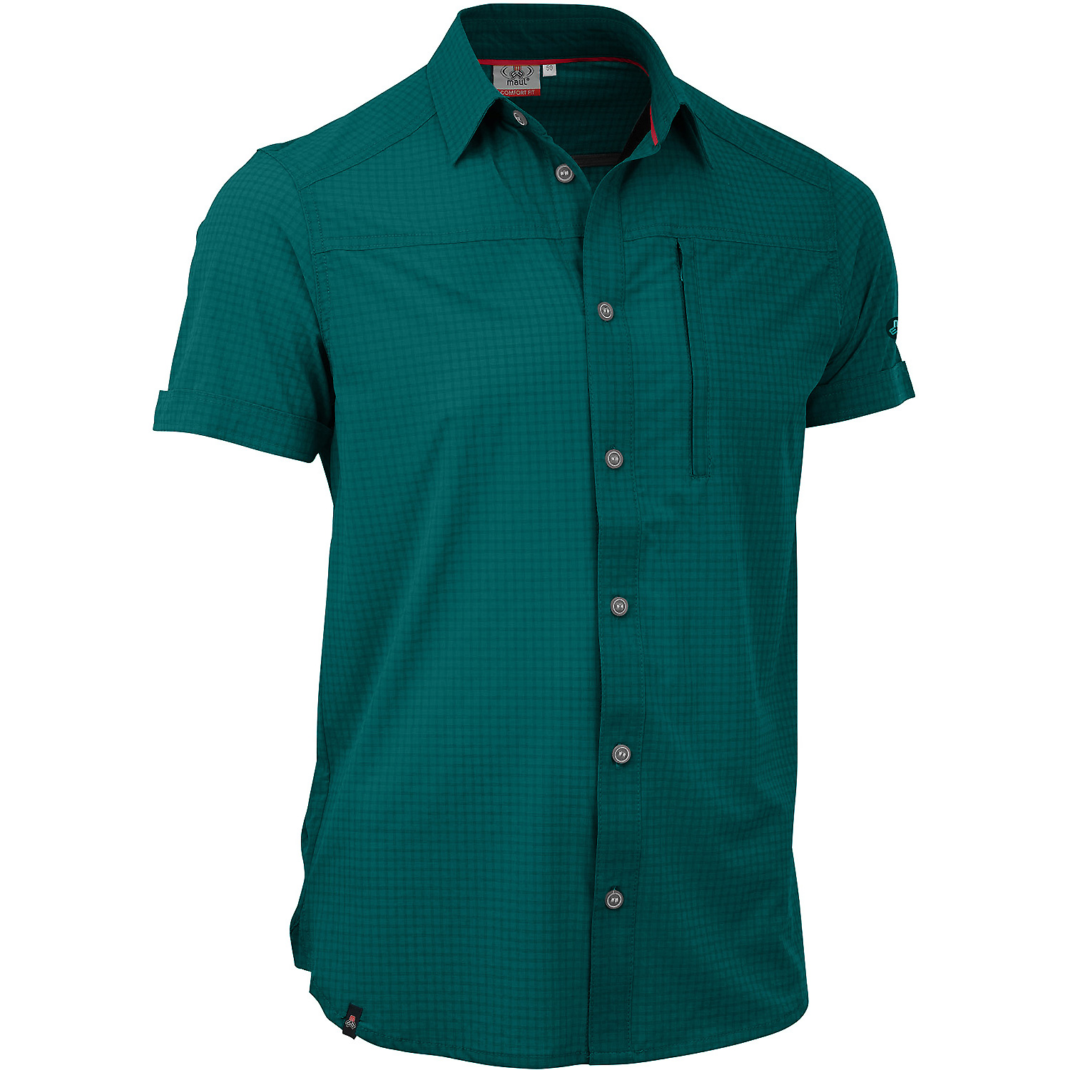 Herren Maul Sport Petrol Veniv 4XT - 1/2 Hemd karo elas 61 46 Hemd